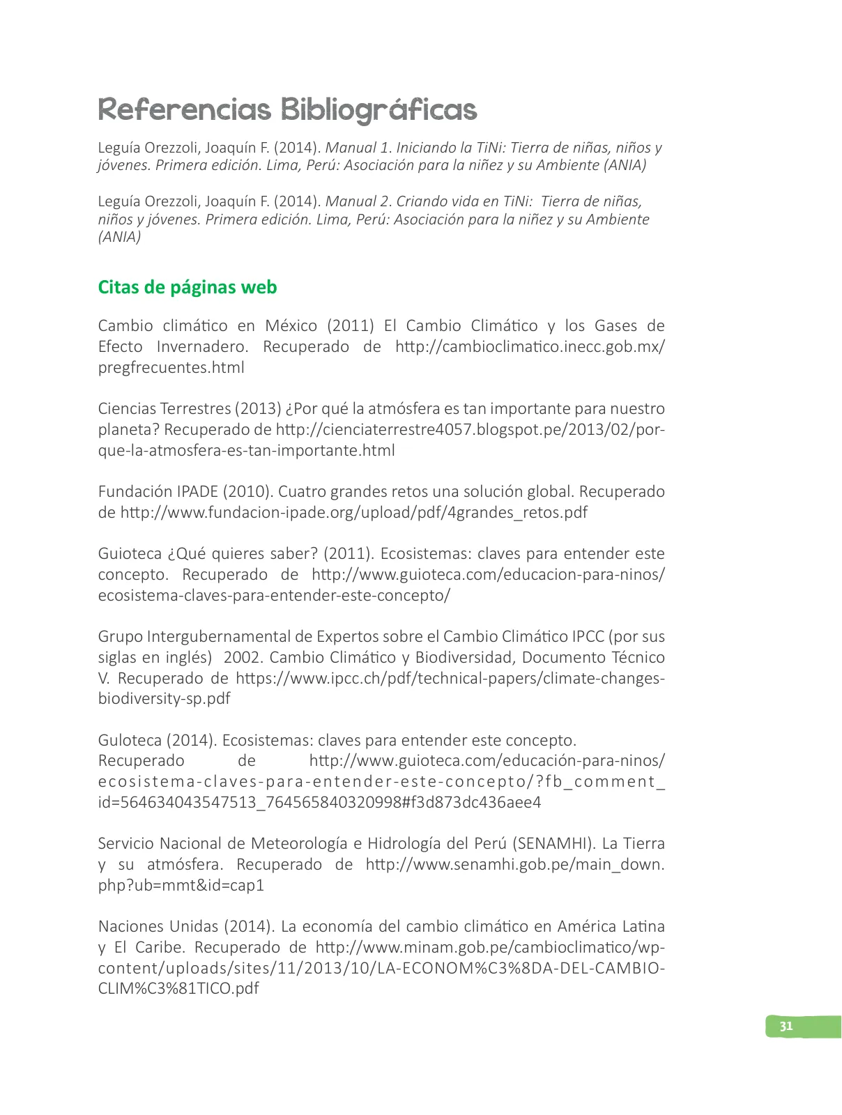 Página 33 de Guía de Educación Ambiental para el Desarrollo Sostenible : EsVi Espacio de Vida IV Ciclo. Estudiantes de 3o. y 4o. grado de Educación Primaria · 2017