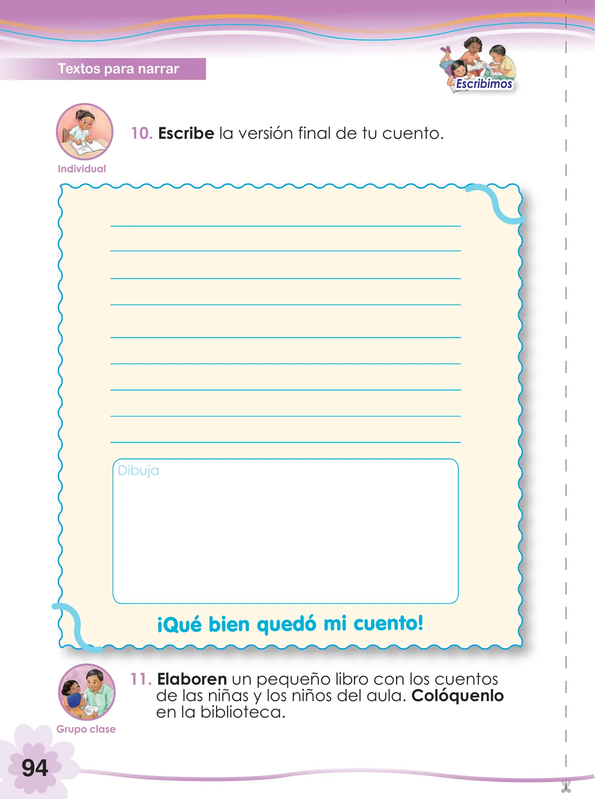 Página 96 de Comunicación 2 : cuaderno de trabajo para segundo grado de Educación Primaria 2019 · 2019