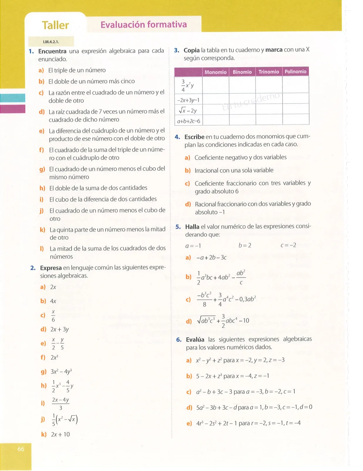 Miniatura página 66 de Matematica · 9 EGB · 2025