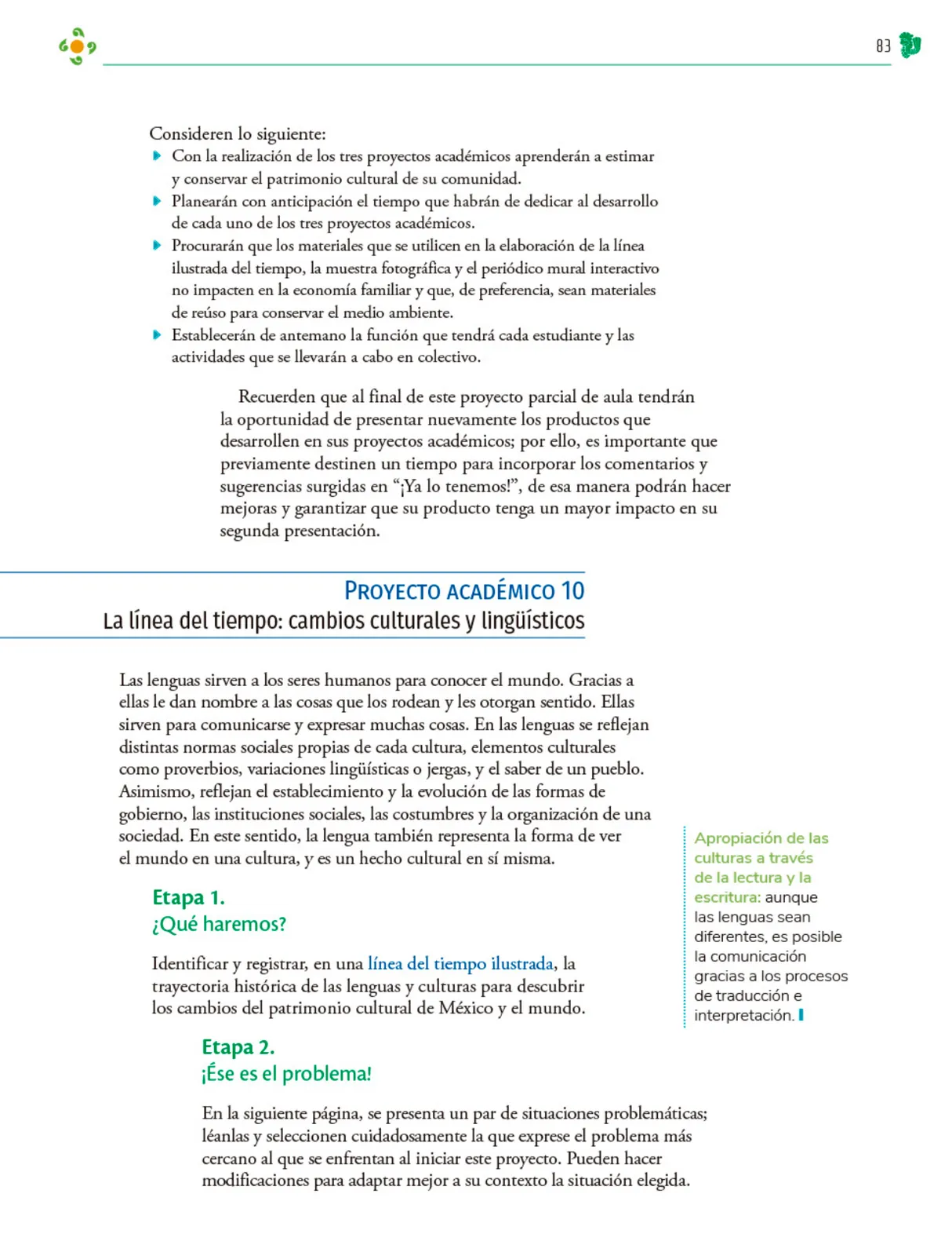 Página 84 de Colección Nanahuatzin. Nuestro libro de Proyectos. Tomo I. Libro de Educación Telesecundaria Grado 3° Ciclo Escolar 2025 - 2026
