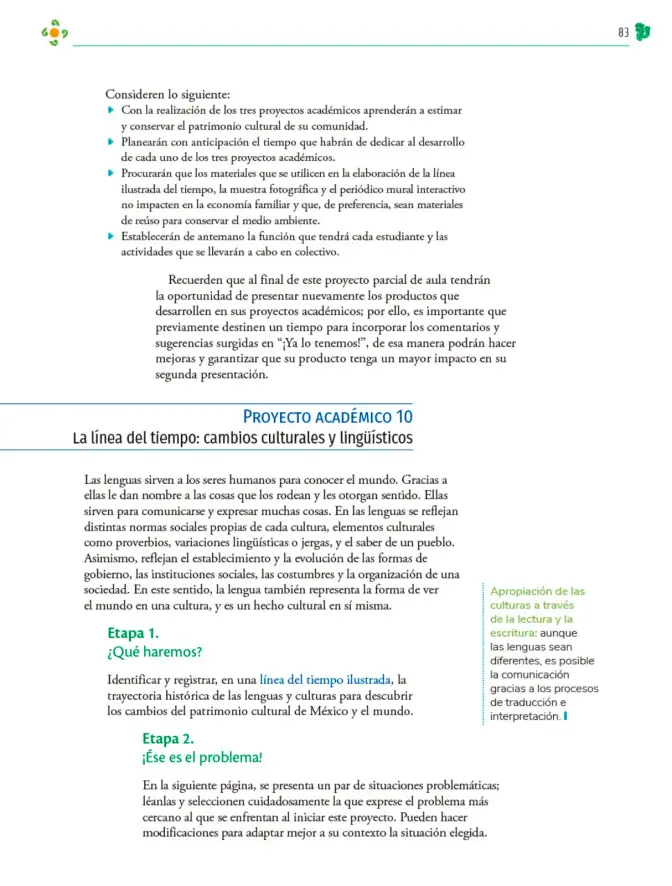 Página 84 de Colección Nanahuatzin. Nuestro libro de Proyectos. Tomo I. Libro de Educación Telesecundaria Grado 3° Ciclo Escolar 2025 - 2026