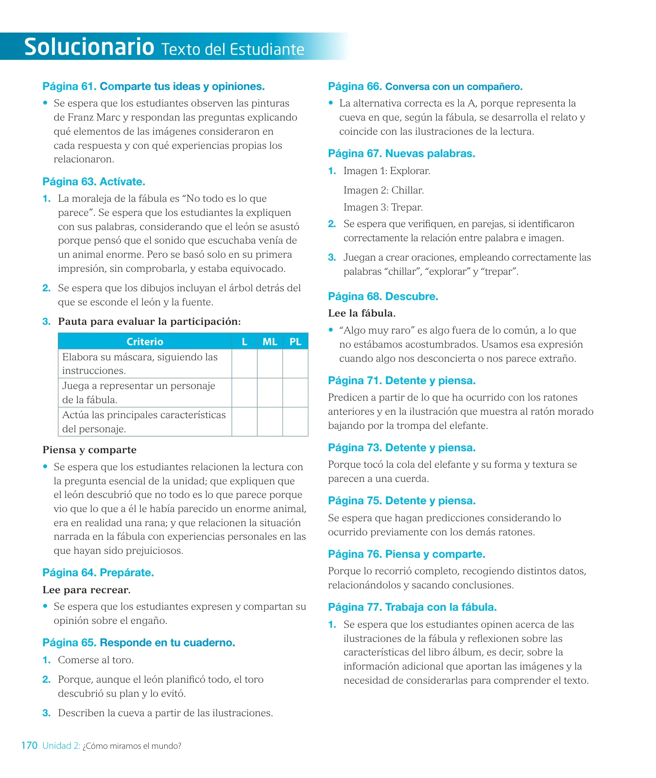 Página 172 de Lenguaje y Comunicación – Segundo Básico – Texto del Estudiante MINEDUC – Descargar PDF · 2024