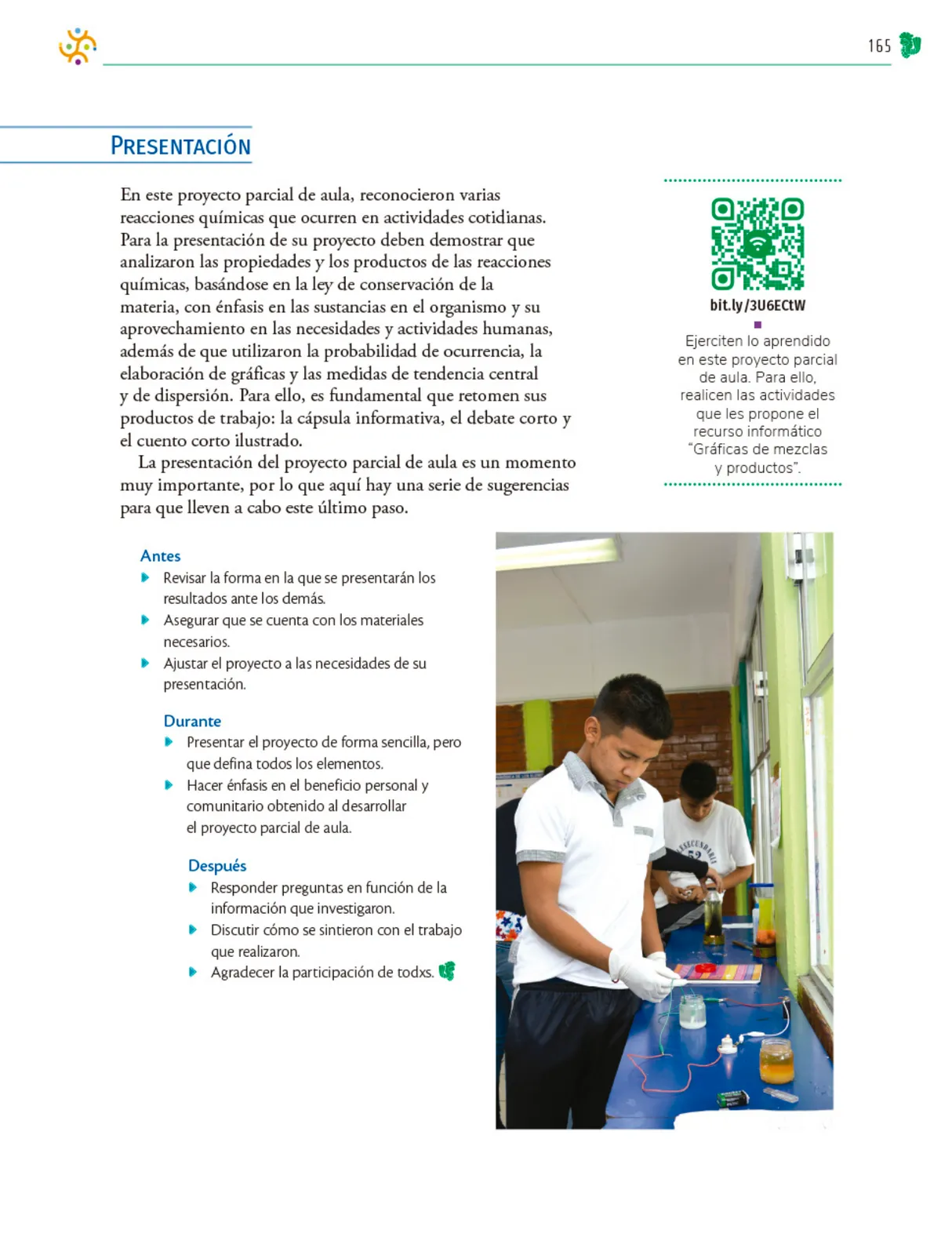 Miniatura página 166 de Colección Nanahuatzin. Nuestro libro de Proyectos.  Tomo II.  Libro de Educación Telesecundaria Grado 3°  Ciclo Escolar 2025 - 2026