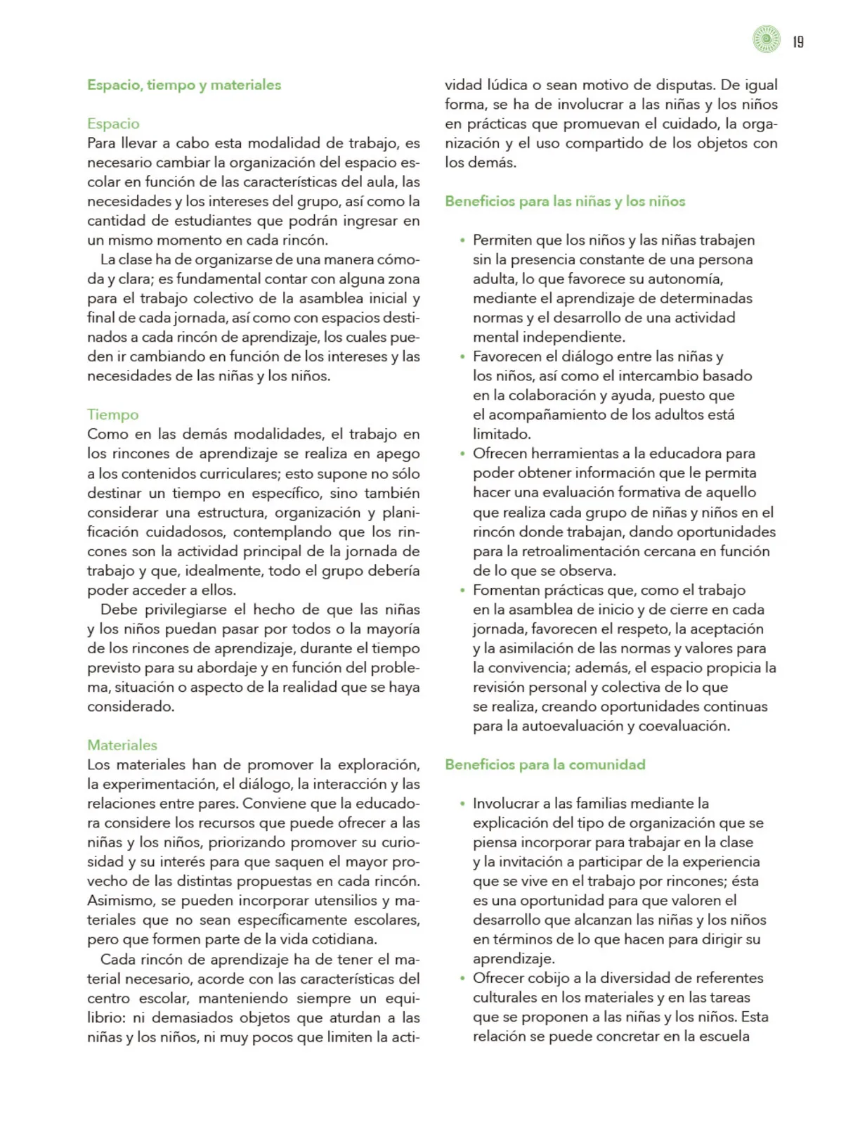 Miniatura página 20 de Modalidades de trabajo para la acción transformadora y el codiseño  Libro de Educación Preescolar Grado 1°, 2°, 3°  Ciclo Escolar 2025 - 2026