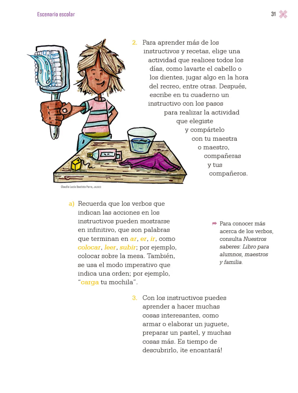 Miniatura página 34 de Proyectos Escolares.   Libro de Educación Primaria Grado 3°  Ciclo Escolar 2025 - 2026