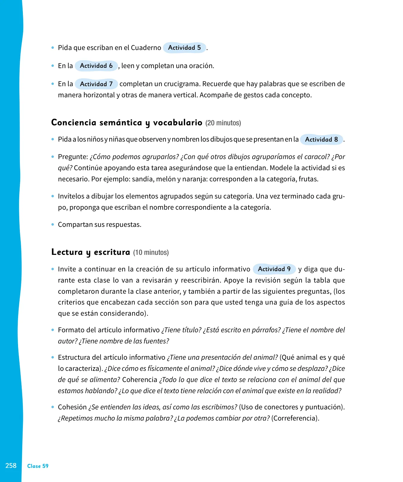 Página 259 de Lenguaje y Comunicación – Primero Básico | Texto del Estudiante MINEDUC – Descargar PDF · 2024