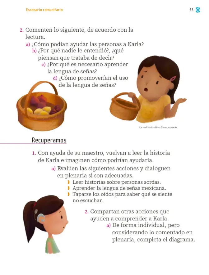 Página 36 de Proyectos Comunitarios. Libro de Educación Primaria Grado 1° Ciclo Escolar 2025 - 2026