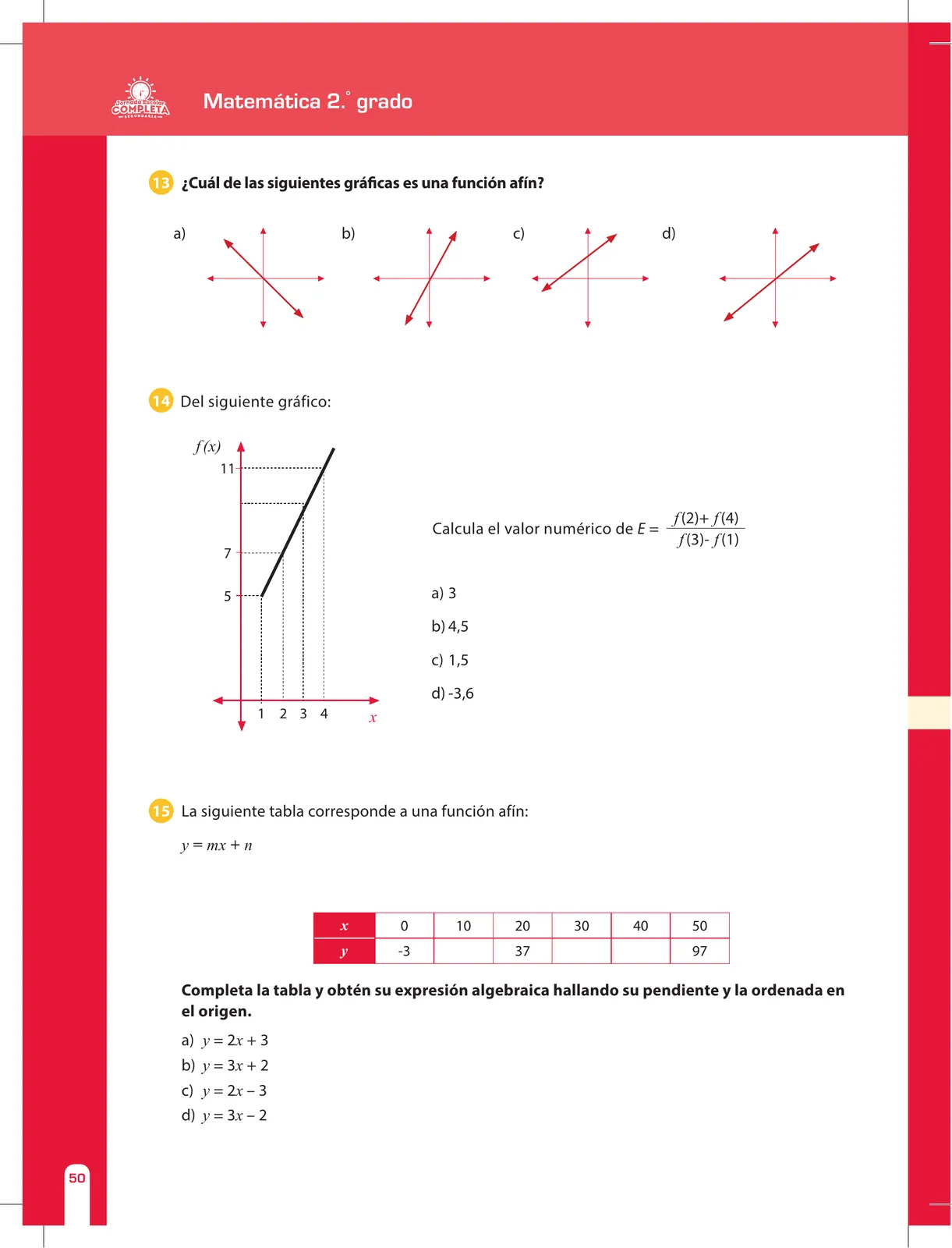Miniatura página 50 de Matemática 2 : cuaderno de reforzamiento pedagógico - JEC · 2016