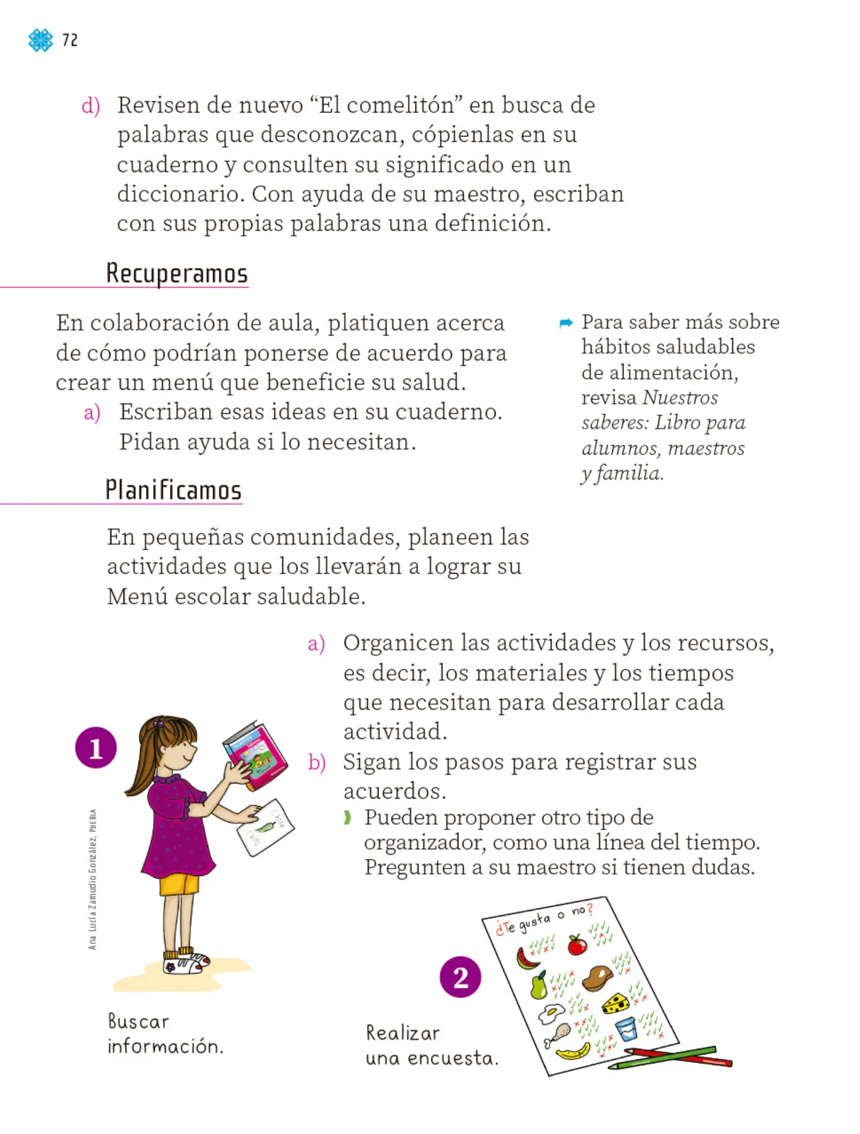 Miniatura página 73 de Proyectos de Aula.   Libro de Educación Primaria Grado 1°  Ciclo Escolar 2025 - 2026