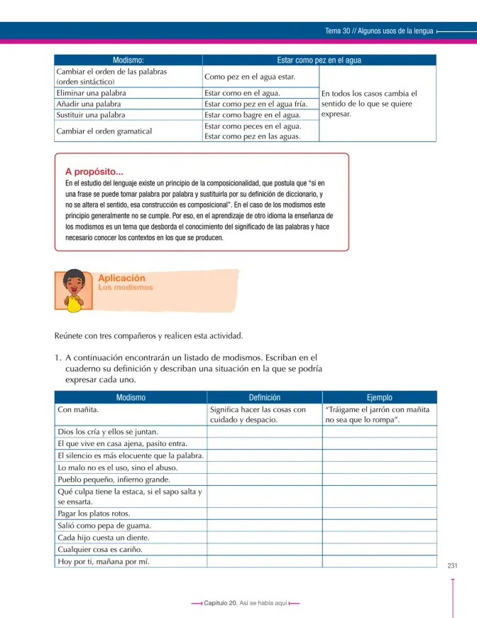 Página 231 de Lenguaje 6° · Secundaria Activa