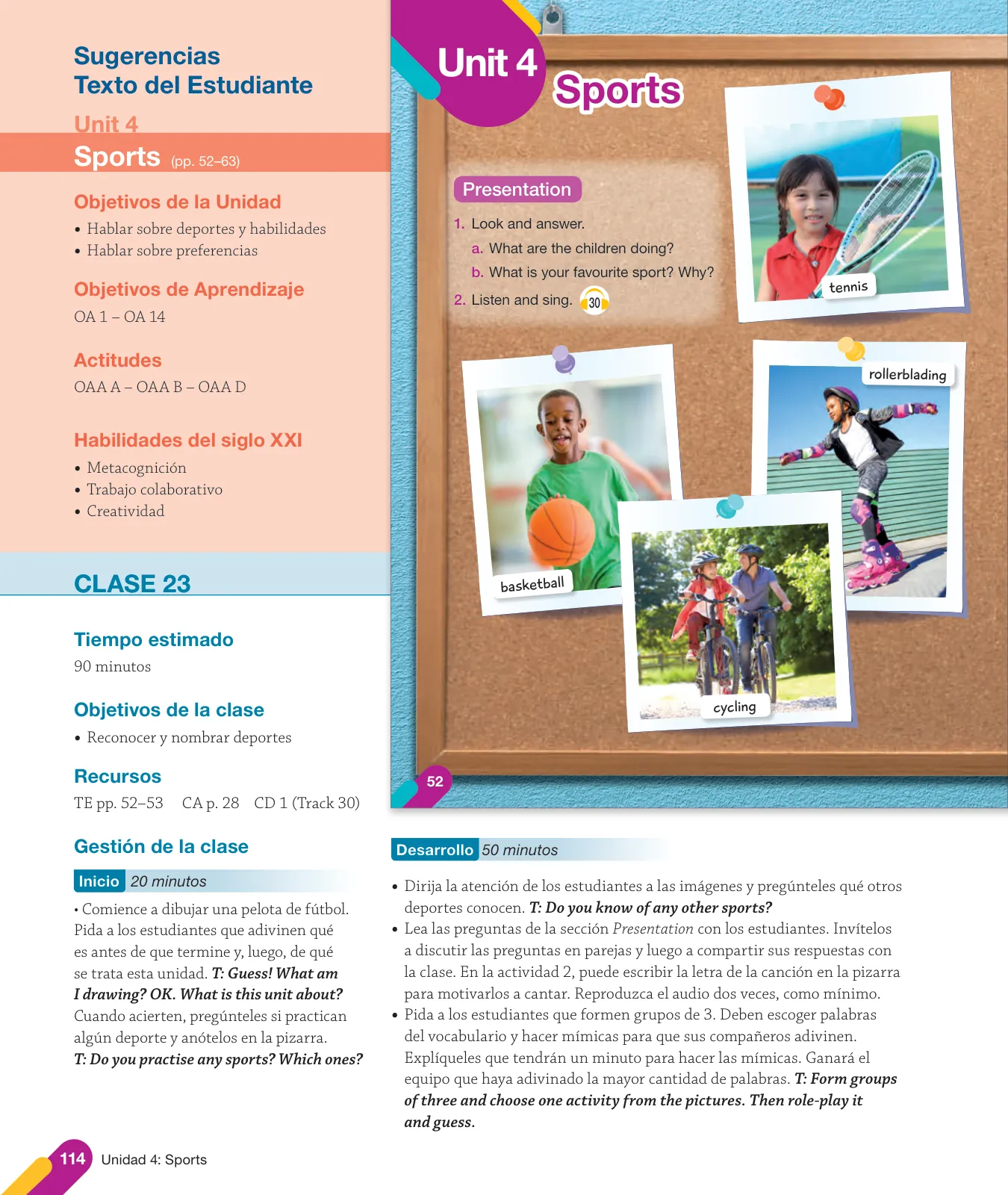 Miniatura página 116 de Inglés – Tercero Básico | Texto del Estudiante MINEDUC – Descargar PDF · 2024