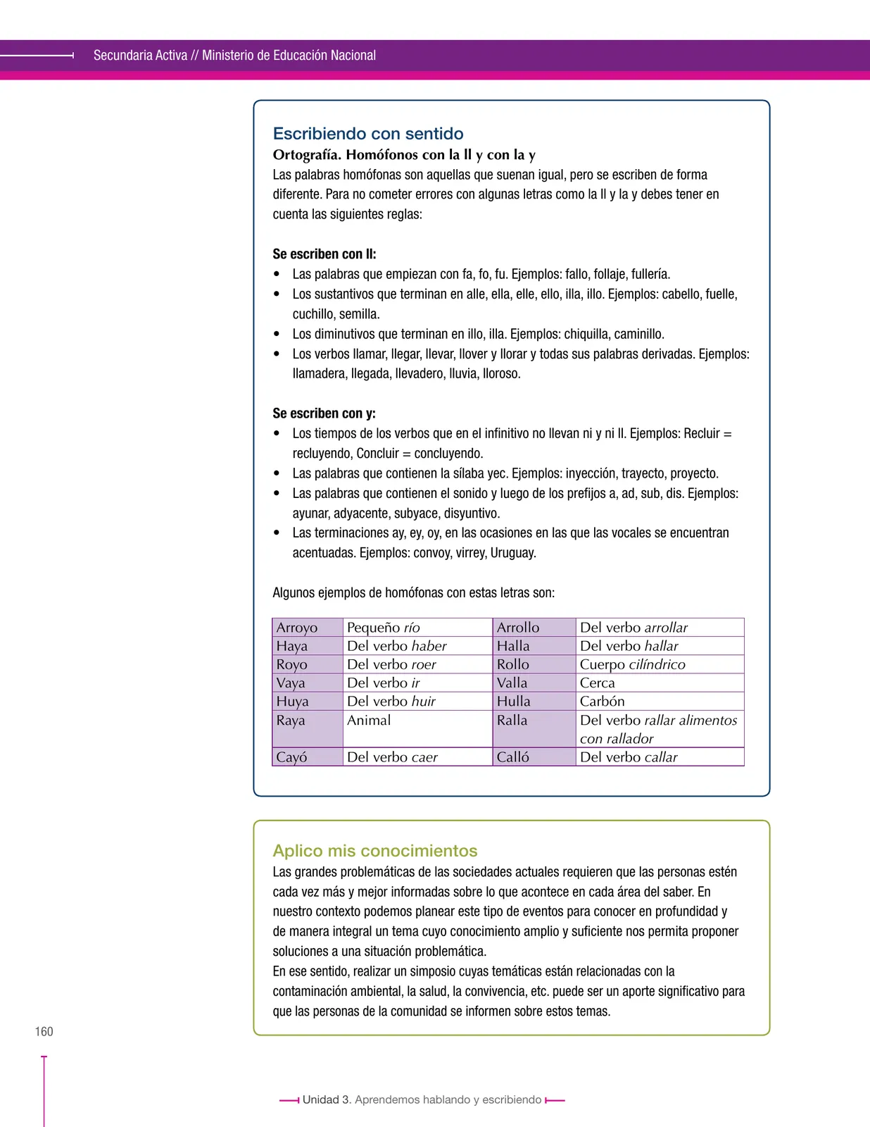 Página 160 de Lenguaje 9° · Secundaria Activa