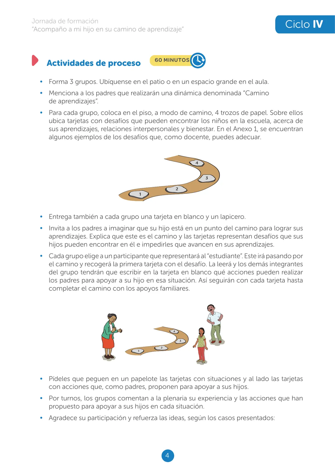 Página 4 de Jornada de formación “Acompaño a mi hijo en su camino de aprendizaje” : ciclo IV · 2025