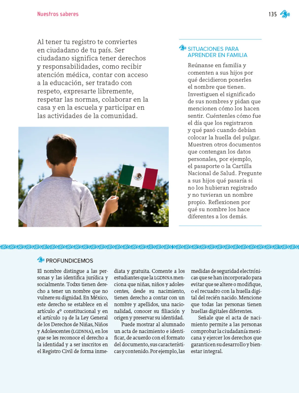 Página 136 de Nuestros saberes: Libro para alumnos, maestros y familia. Libro de Educación Primaria Grado 1° Ciclo Escolar 2025 - 2026
