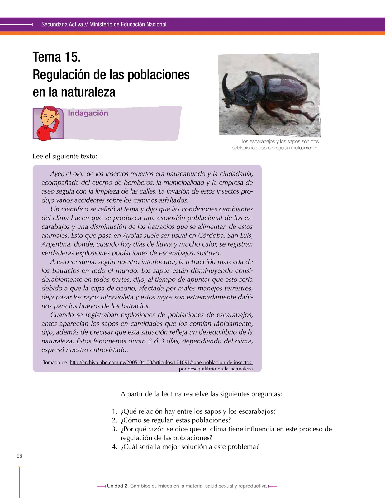 Página 96 de Ciencias Naturales 8° · Secundaria Activa