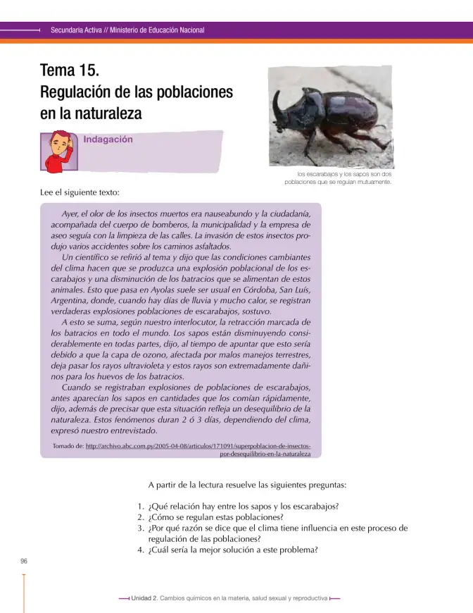 Página 96 de Ciencias Naturales 8° · Secundaria Activa