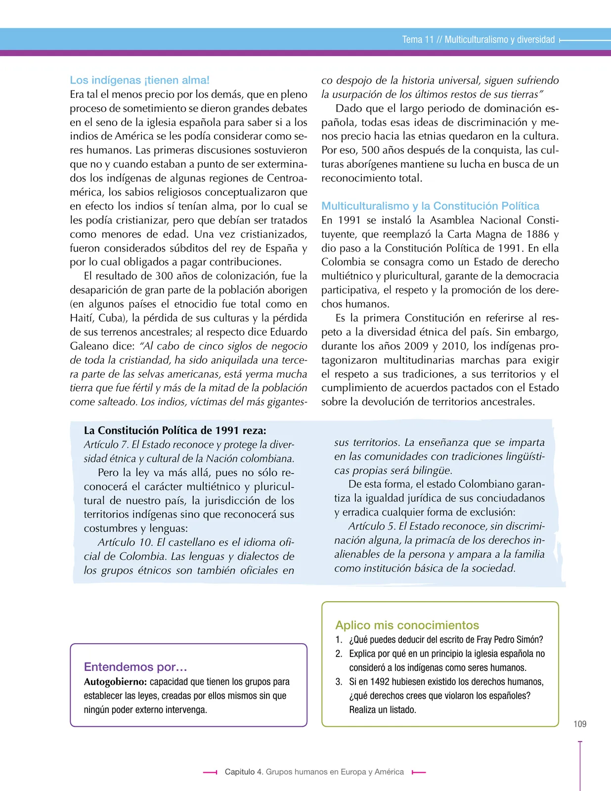 Página 109 de Ciencias Sociales 7° · Secundaria Activa