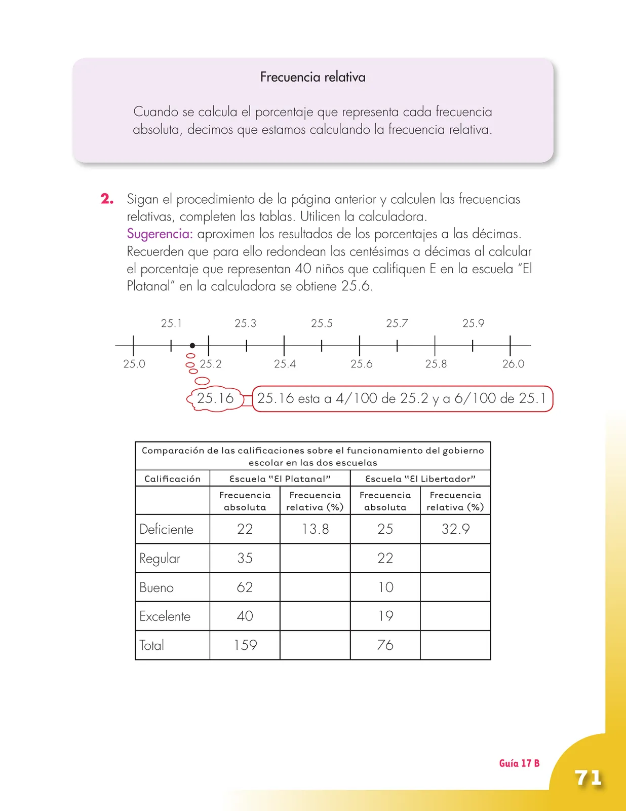 Página 71 de Matematica 5° · Cartilla 03
