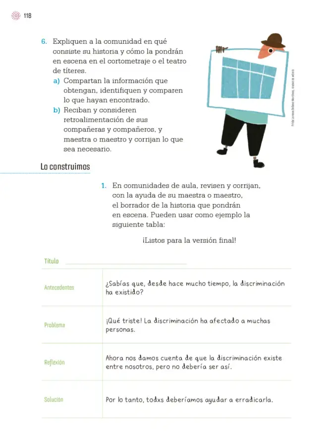 Página 121 de Proyectos de Aula. Libro de Educación Primaria Grado 4° Ciclo Escolar 2025 - 2026