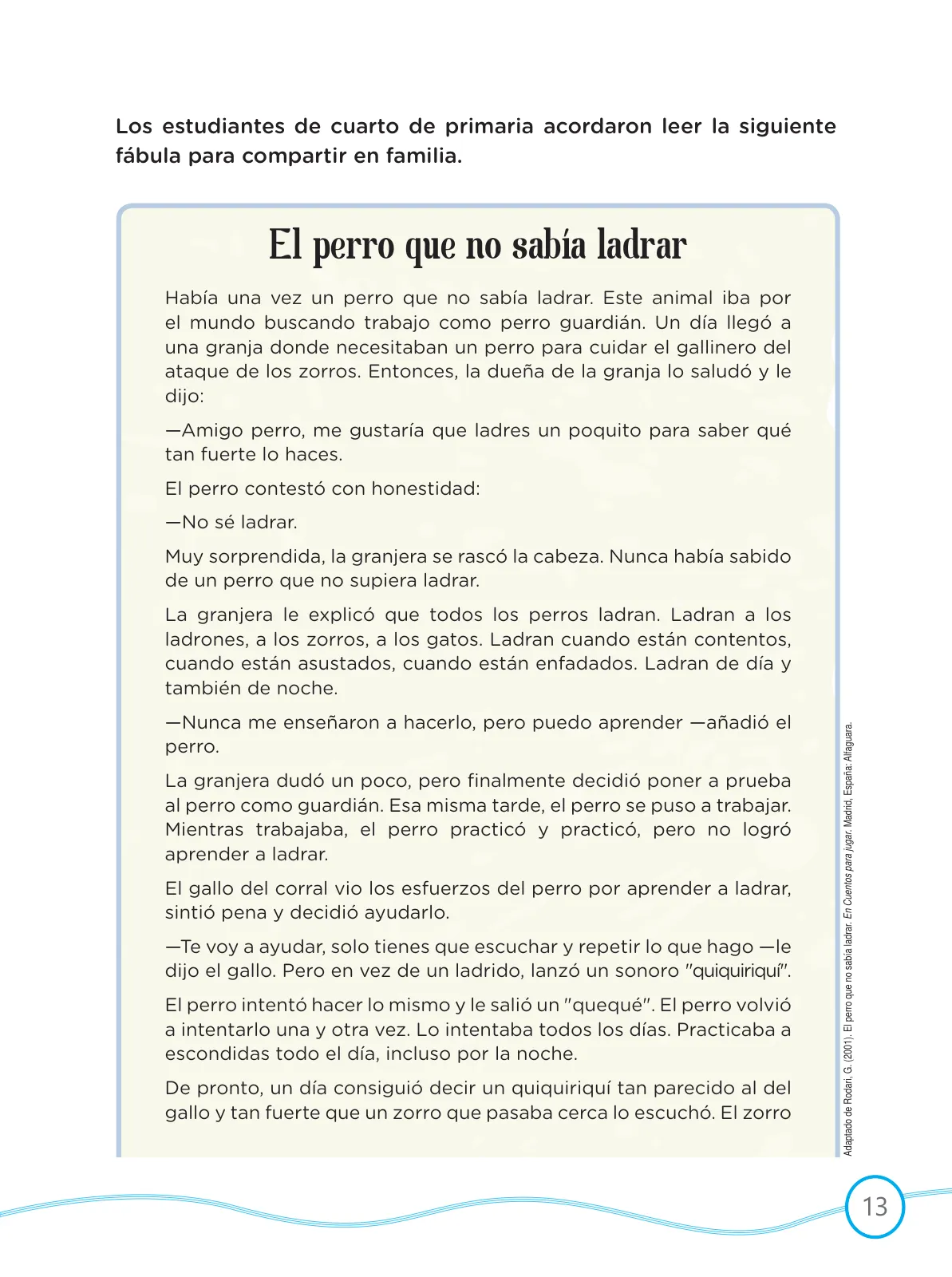 Página 13 de Kit de evaluación Salida Demostrando lo que aprendimos : Comunicación, tercer trimestre, ﻿Cuarto grado - Primaria · 2019