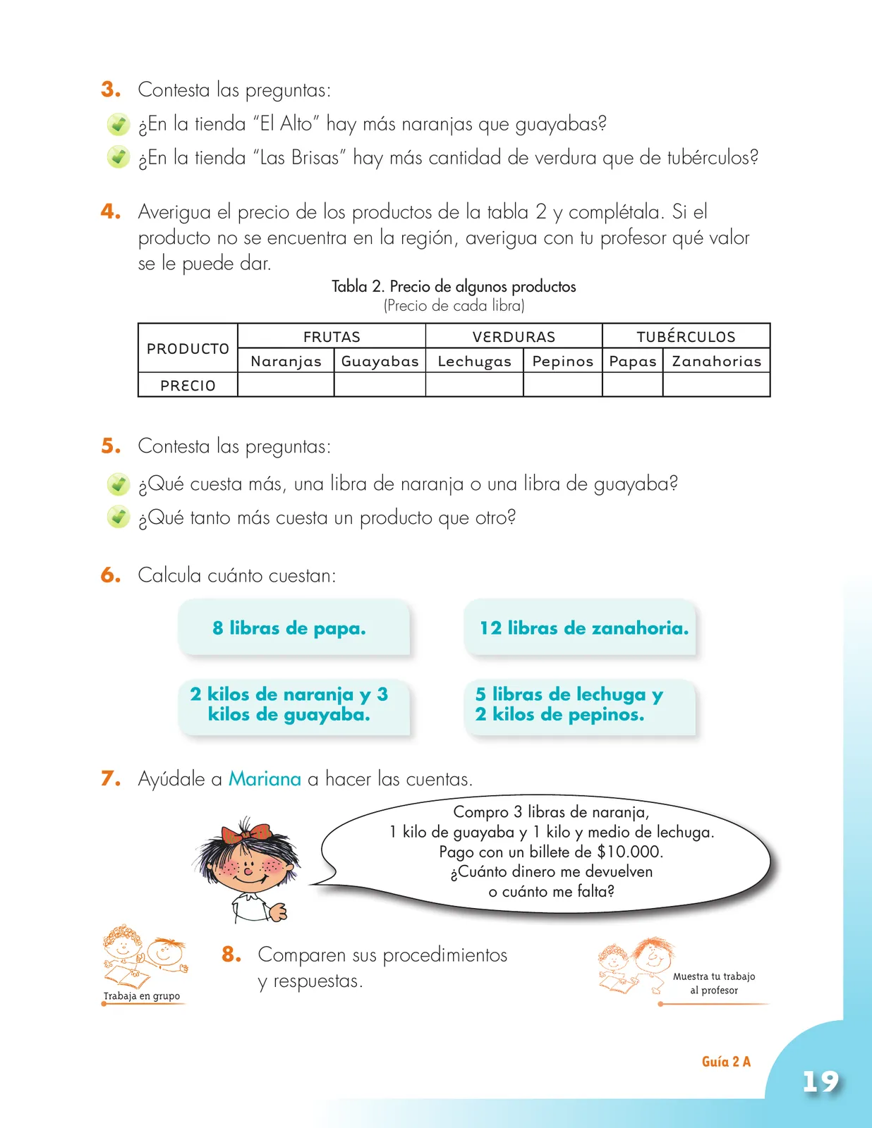Miniatura página 19 de Matematica 3° · Cartilla 01