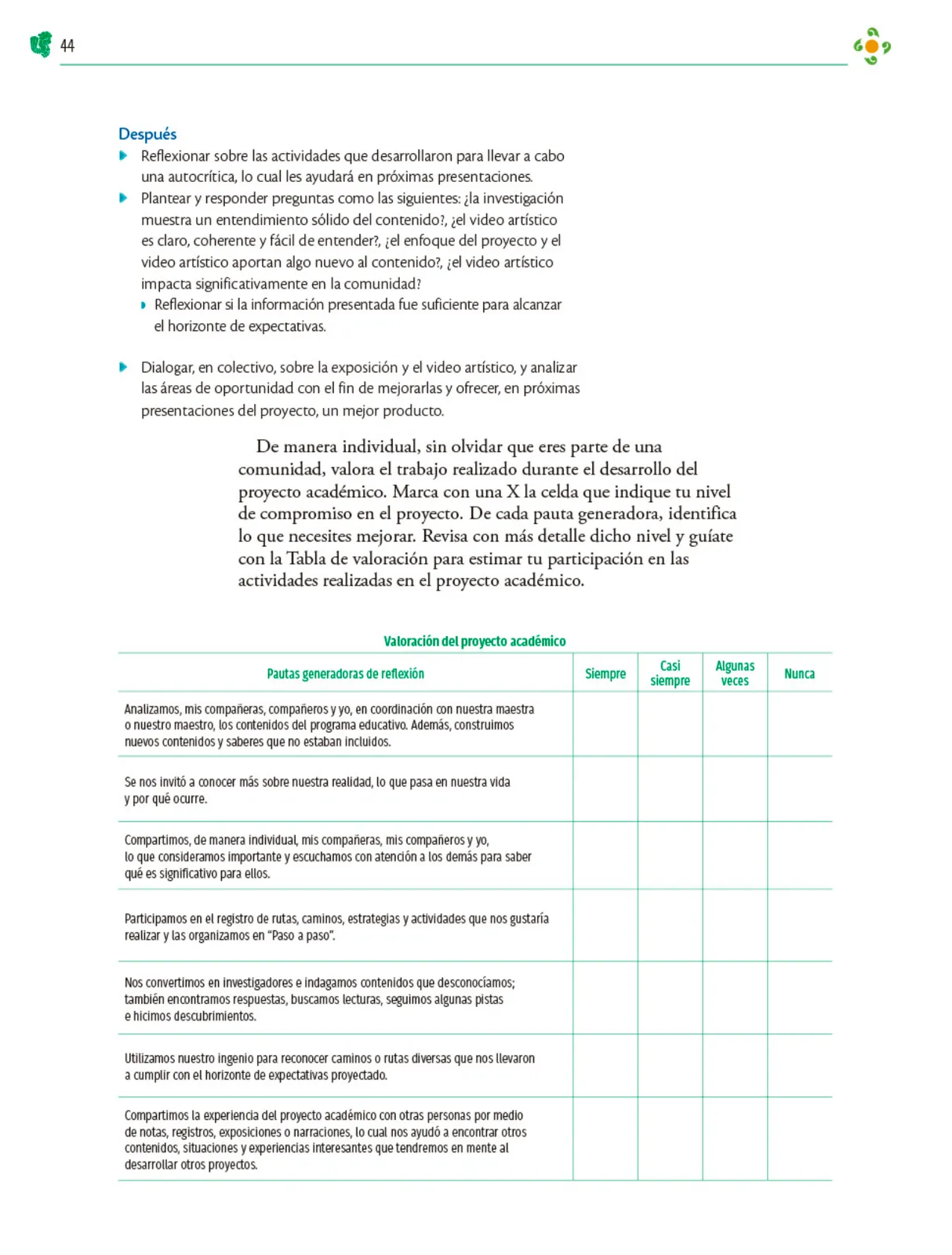 Miniatura página 45 de Colección Nanahuatzin. Nuestro libro de Proyectos.  Tomo III.  Libro de Educación Telesecundaria Grado 3°  Ciclo Escolar 2025 - 2026