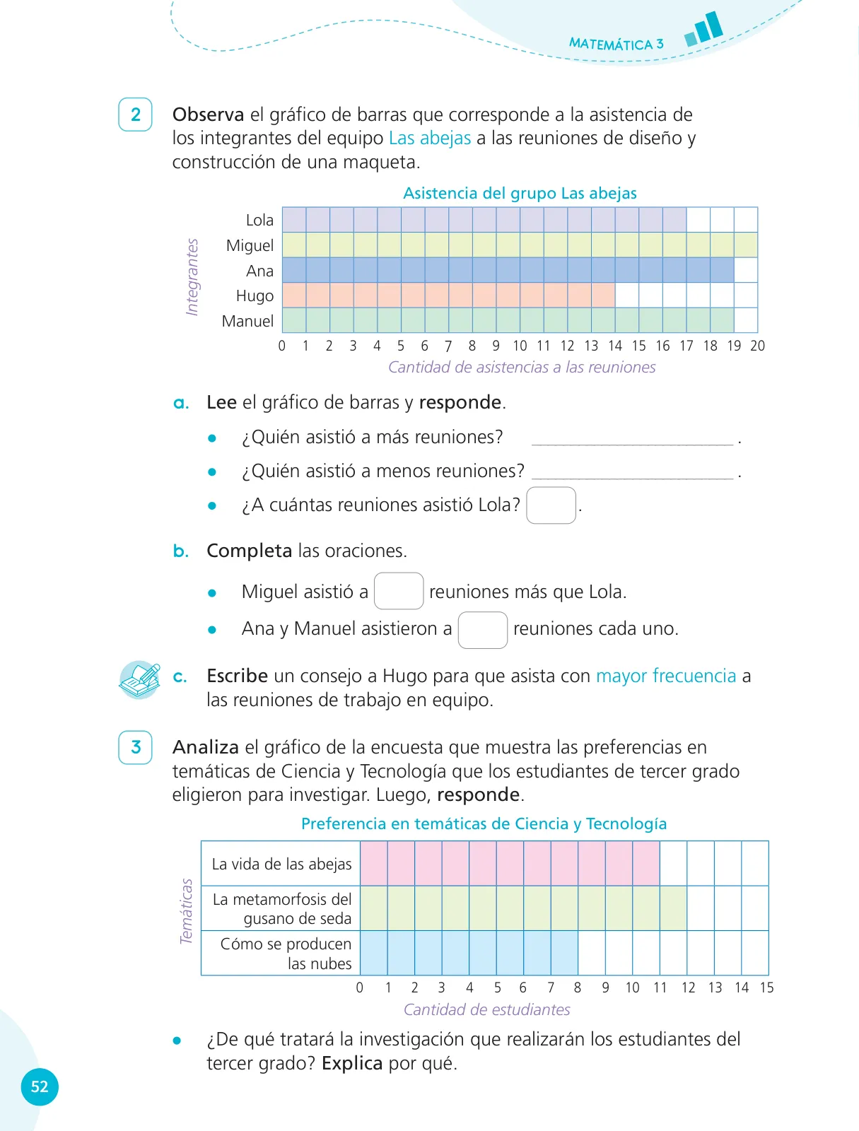 Página 54 de Cuadernillo de Matemática 3, tercer grado de Primaria · 2023
