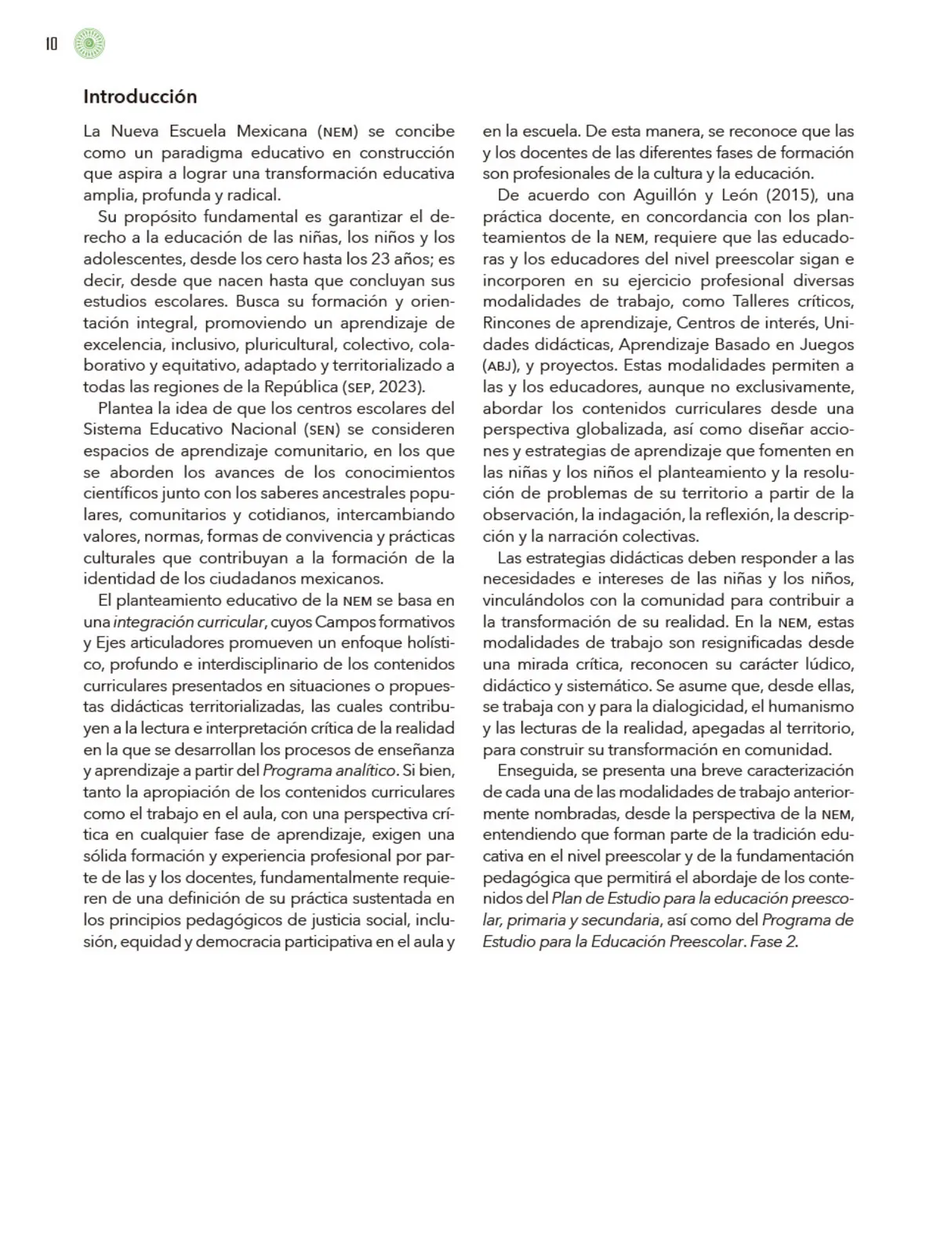 Página 11 de Modalidades de trabajo para la acción transformadora y el codiseño Libro de Educación Preescolar Grado 1°, 2°, 3° Ciclo Escolar 2025 - 2026