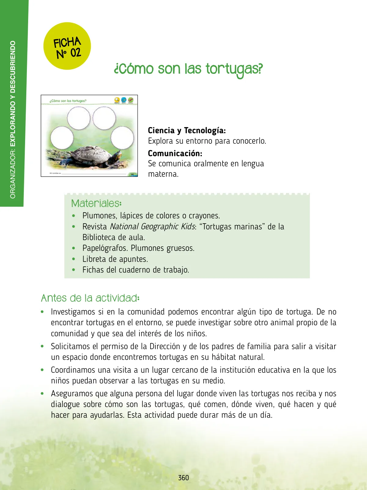 Miniatura página 362 de Agenda pedagógica 2017-2018 para docentes de II Ciclo de Instituciones de nivel de Educación Inicial · 2017