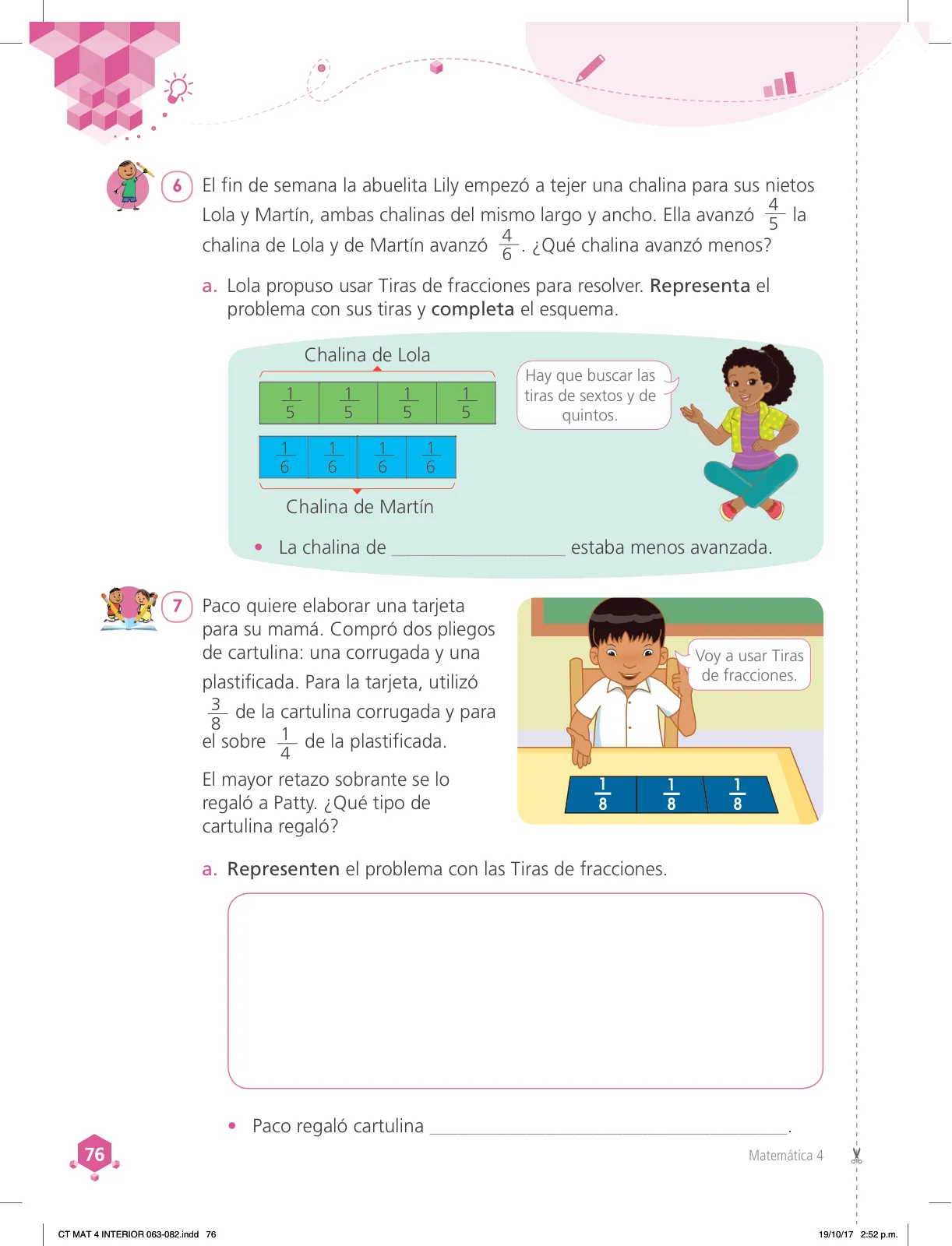 Página 76 de Matemática 4 : cuaderno de trabajo para cuarto grado de Educación Primaria 2018 · 2018