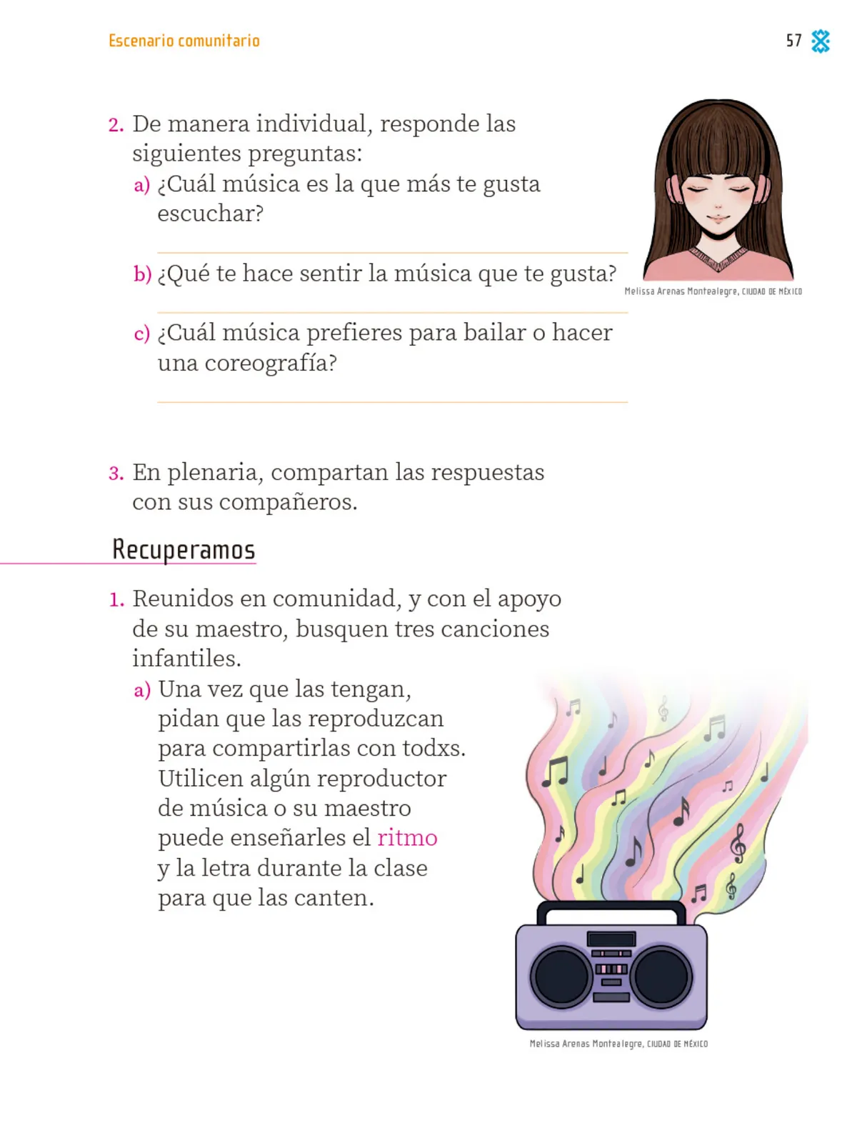 Miniatura página 58 de Proyectos Comunitarios.   Libro de Educación Primaria Grado 1°  Ciclo Escolar 2025 - 2026