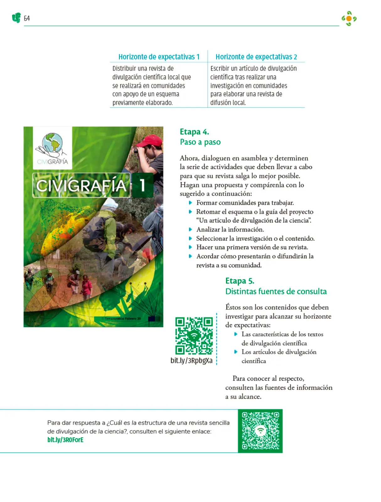 Miniatura página 65 de Colección Ximhai. Nuestro libro de Proyectos.  Tomo III.  Libro de Educación Telesecundaria Grado 1°  Ciclo Escolar 2025 - 2026