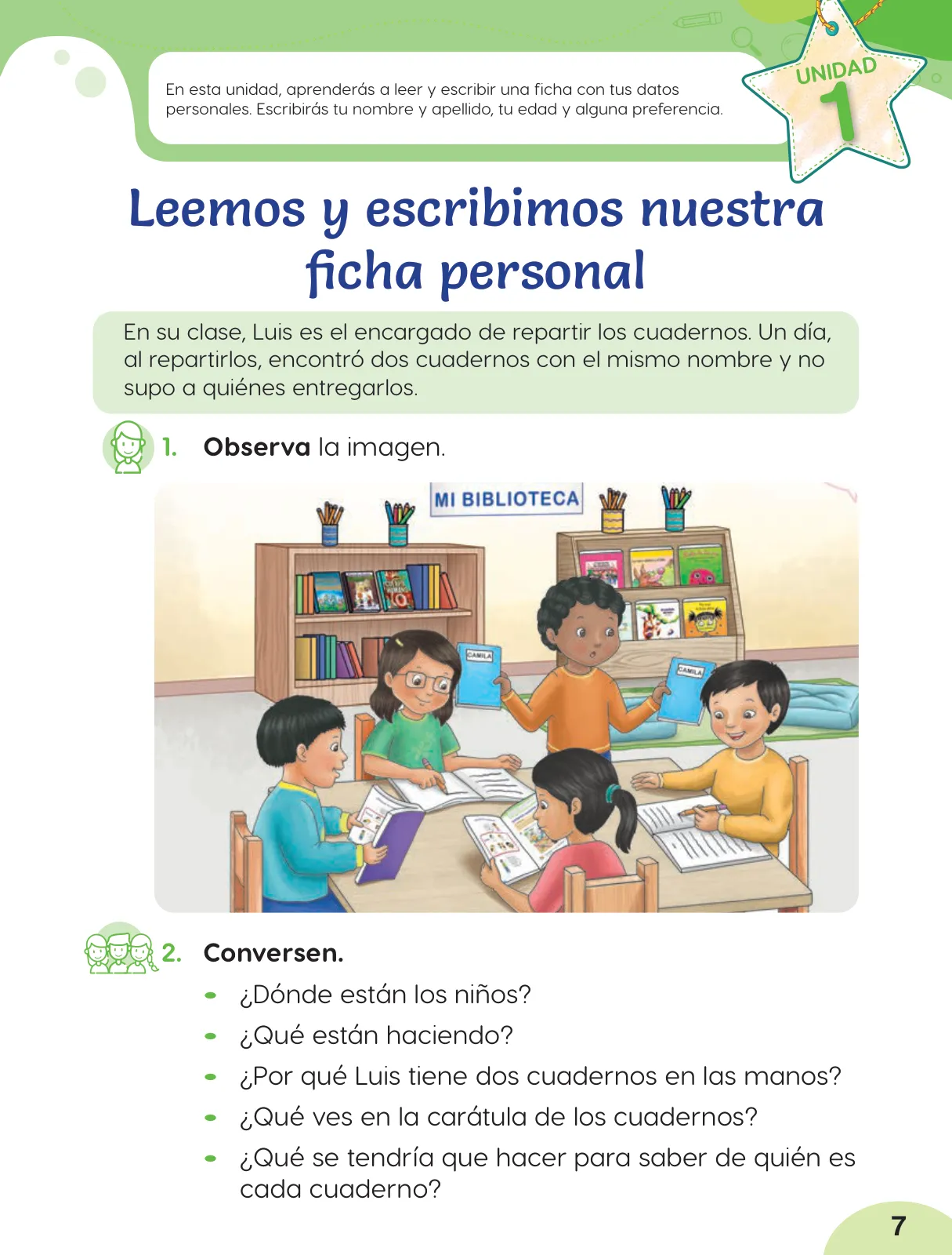Miniatura página 9 de Cuadernillo de Comunicación 2, segundo grado de Primaria · 2023