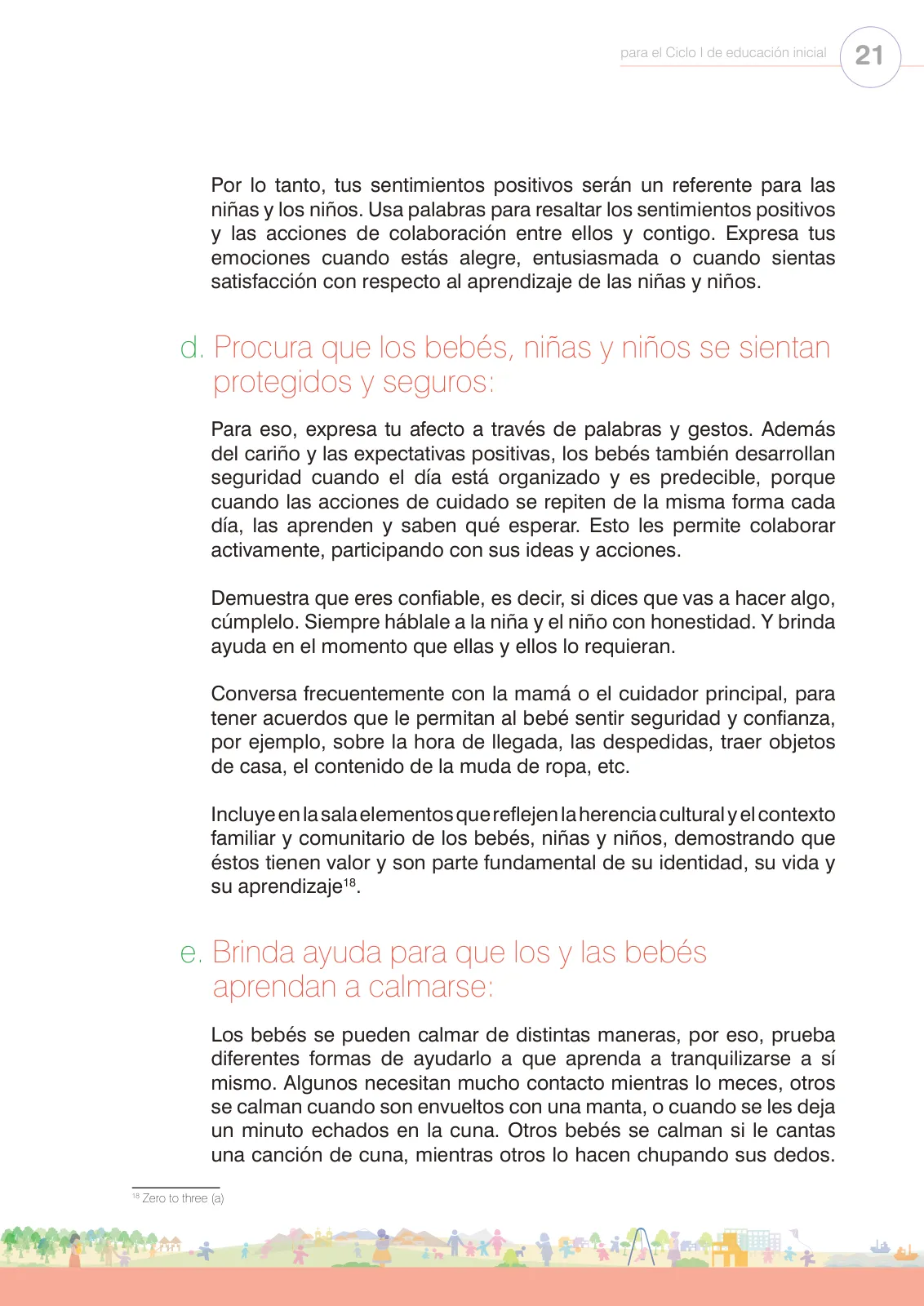 Página 23 de Regulación de emociones. Cartilla con orientaciones para el Ciclo I de Educación Inicial · 2024