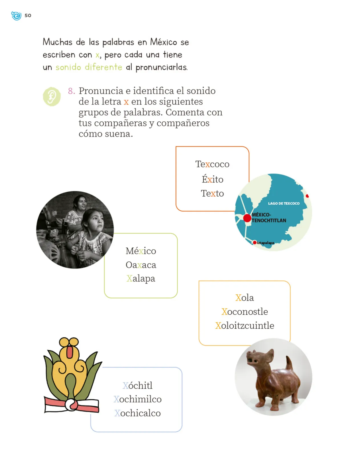 Miniatura página 51 de Múltiples lenguajes. Trazos y palabras.   Libro de Educación Primaria Grado 1°  Ciclo Escolar 2025 - 2026