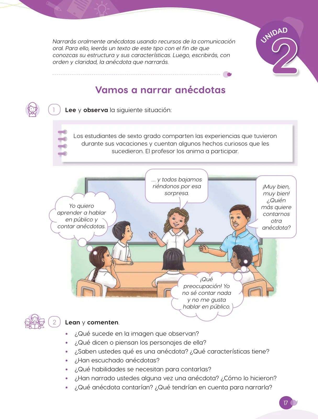 Miniatura página 19 de Cuadernillo de Comunicación 6, sexto grado de Primaria · 2023
