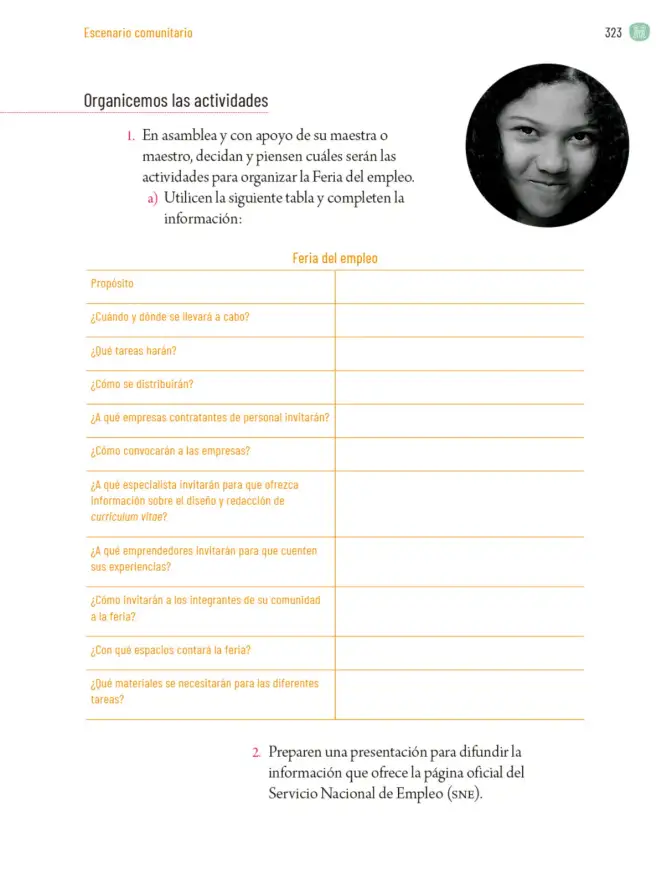Página 326 de Proyectos Comunitarios. Libro de Educación Primaria Grado 5° Ciclo Escolar 2025 - 2026