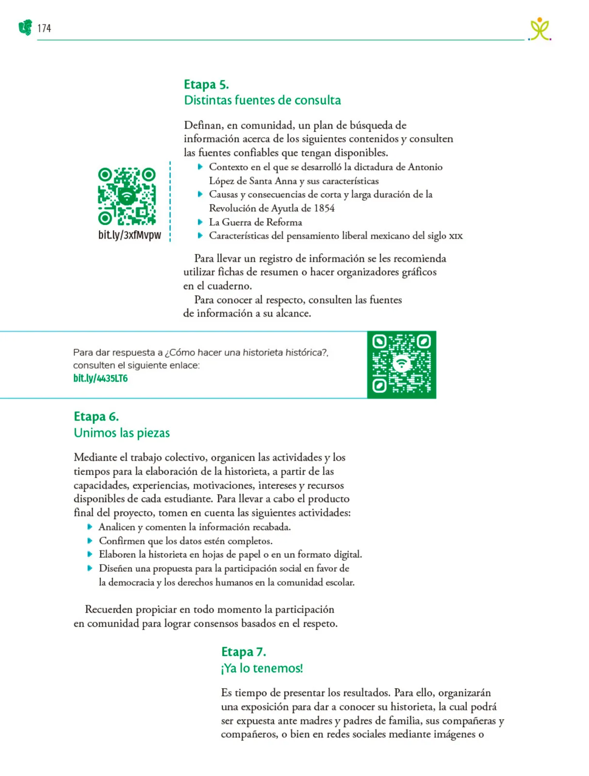 Página 175 de Colección Sk´asolil. Nuestro libro de Proyectos.  Tomo II.  Libro de Educación Telesecundaria Grado 2°  Ciclo Escolar 2025 - 2026