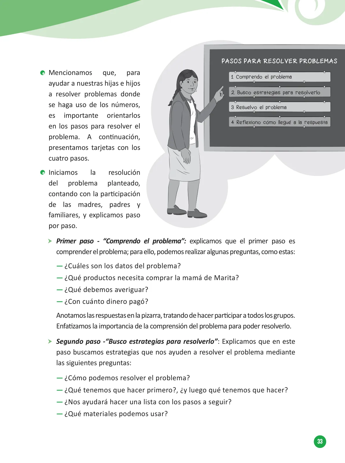 Miniatura página 35 de Guía para el trabajo docente con las familias del ciclo V de Primaria · 2016