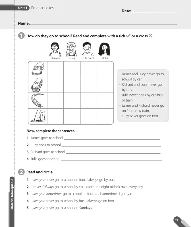 Página 41 de Inglés – Quinto Básico | Texto del Estudiante MINEDUC – Descargar PDF · 2024