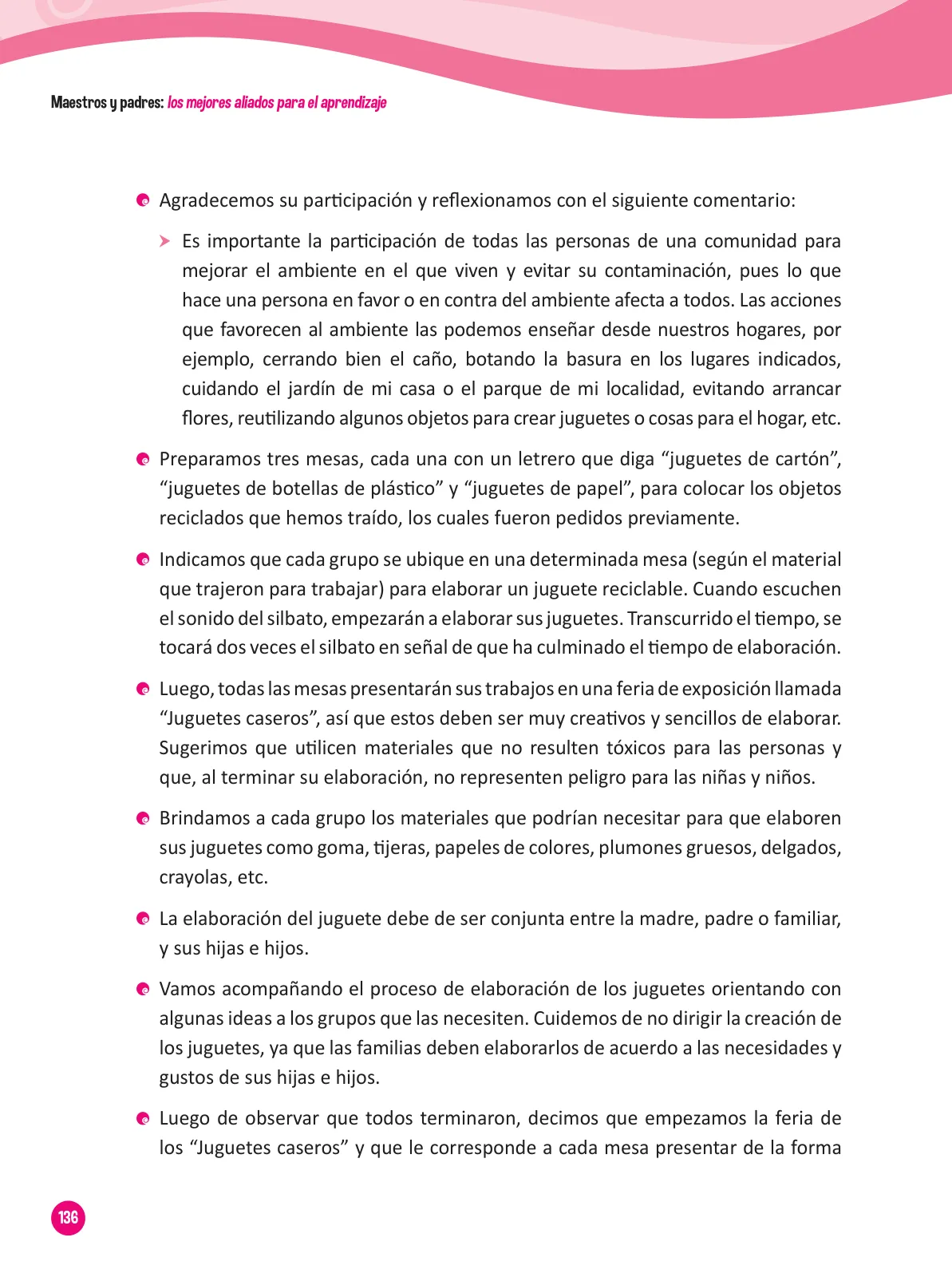 Página 138 de Guía para el trabajo docente con las familias del ciclo III de Primaria · 2016