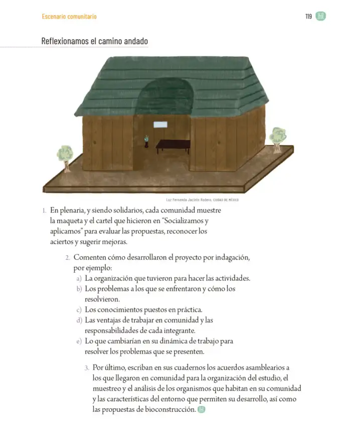 Página 122 de Proyectos Comunitarios. Libro de Educación Primaria Grado 6° Ciclo Escolar 2025 - 2026