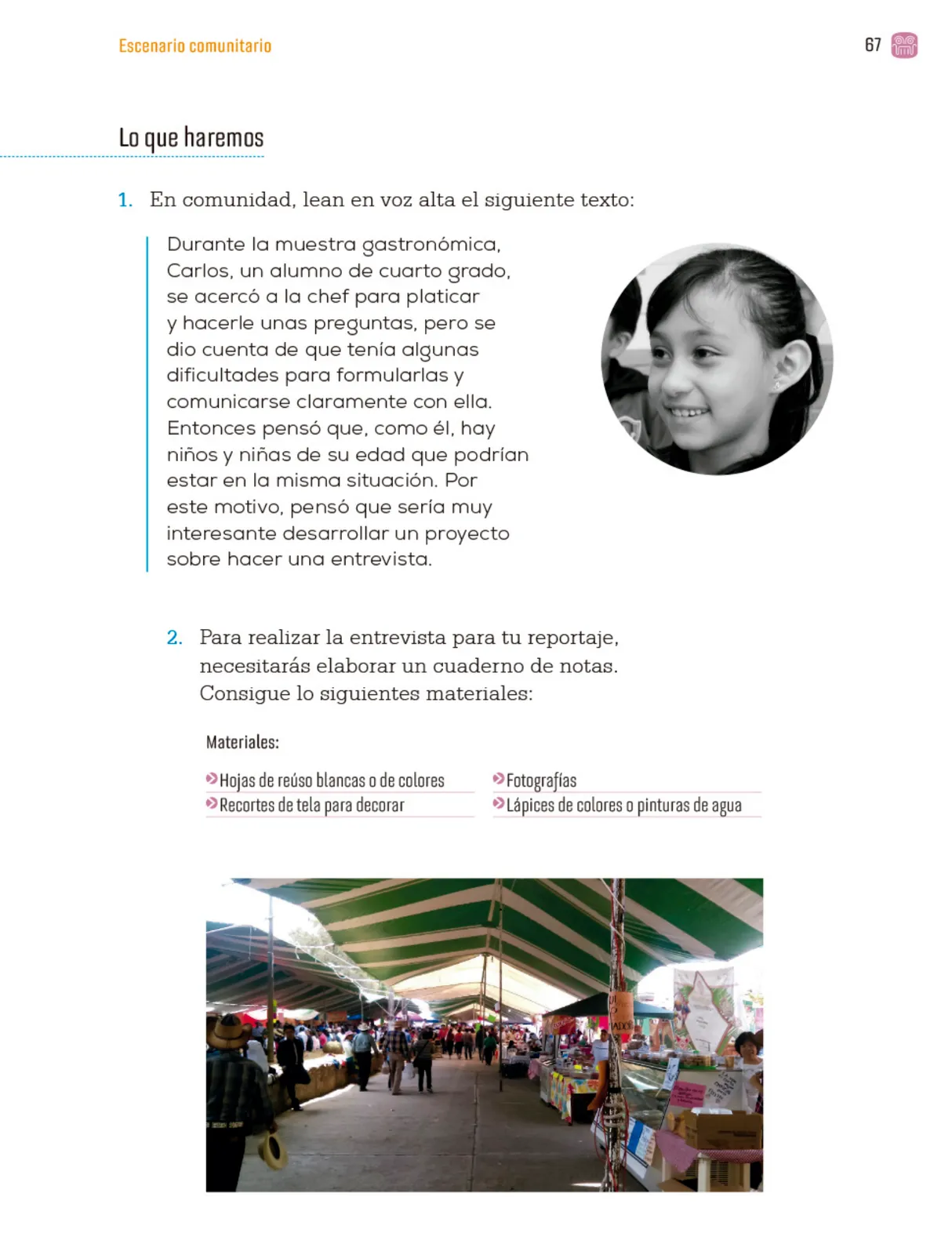 Miniatura página 70 de Proyectos Comunitarios.   Libro de Educación Primaria Grado 4°  Ciclo Escolar 2025 - 2026