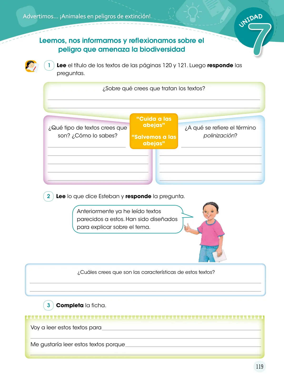 Miniatura página 120 de Comunicación 6 : cuaderno de trabajo para sexto grado de Educación Primaria 2019 · 2019