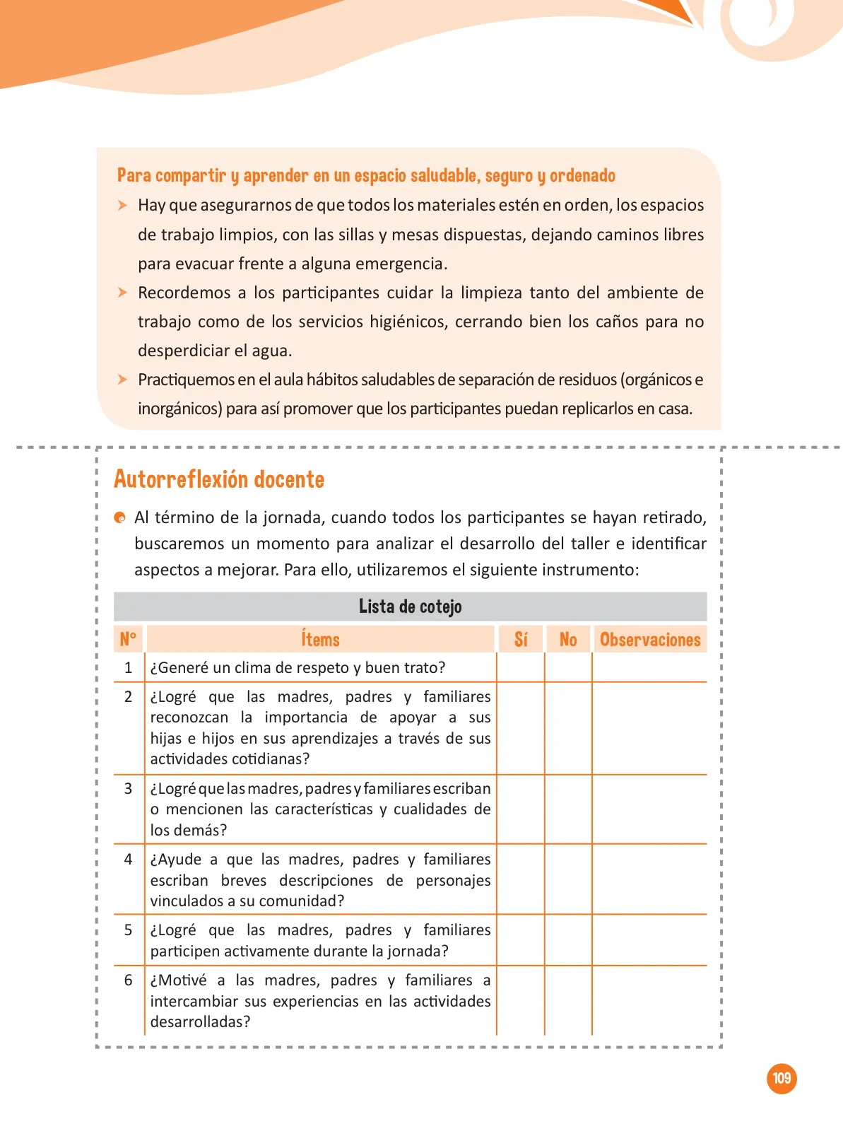 Página 111 de Guía para el trabajo docente con las familias del ciclo IV de Primaria · 2016