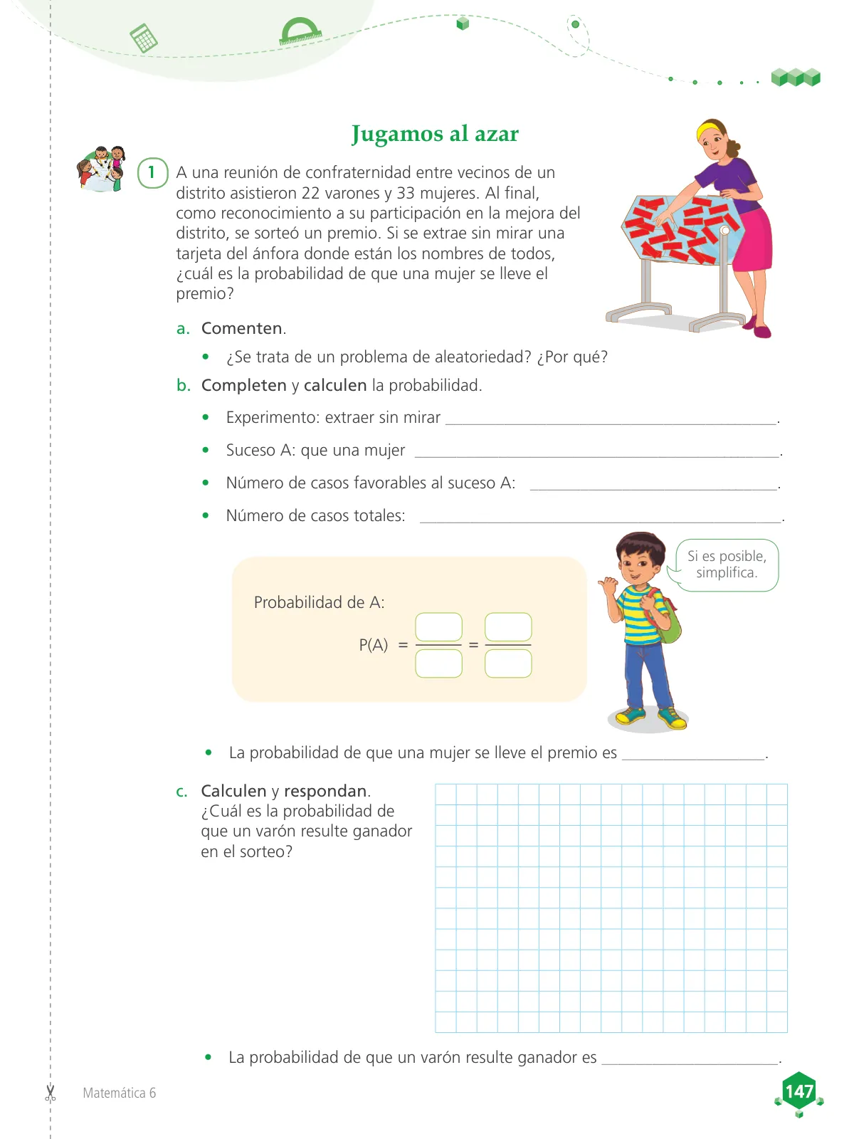 Página 149 de Matemática 6 : cuaderno de trabajo para sexto grado de Educación Primaria 2019 · 2019