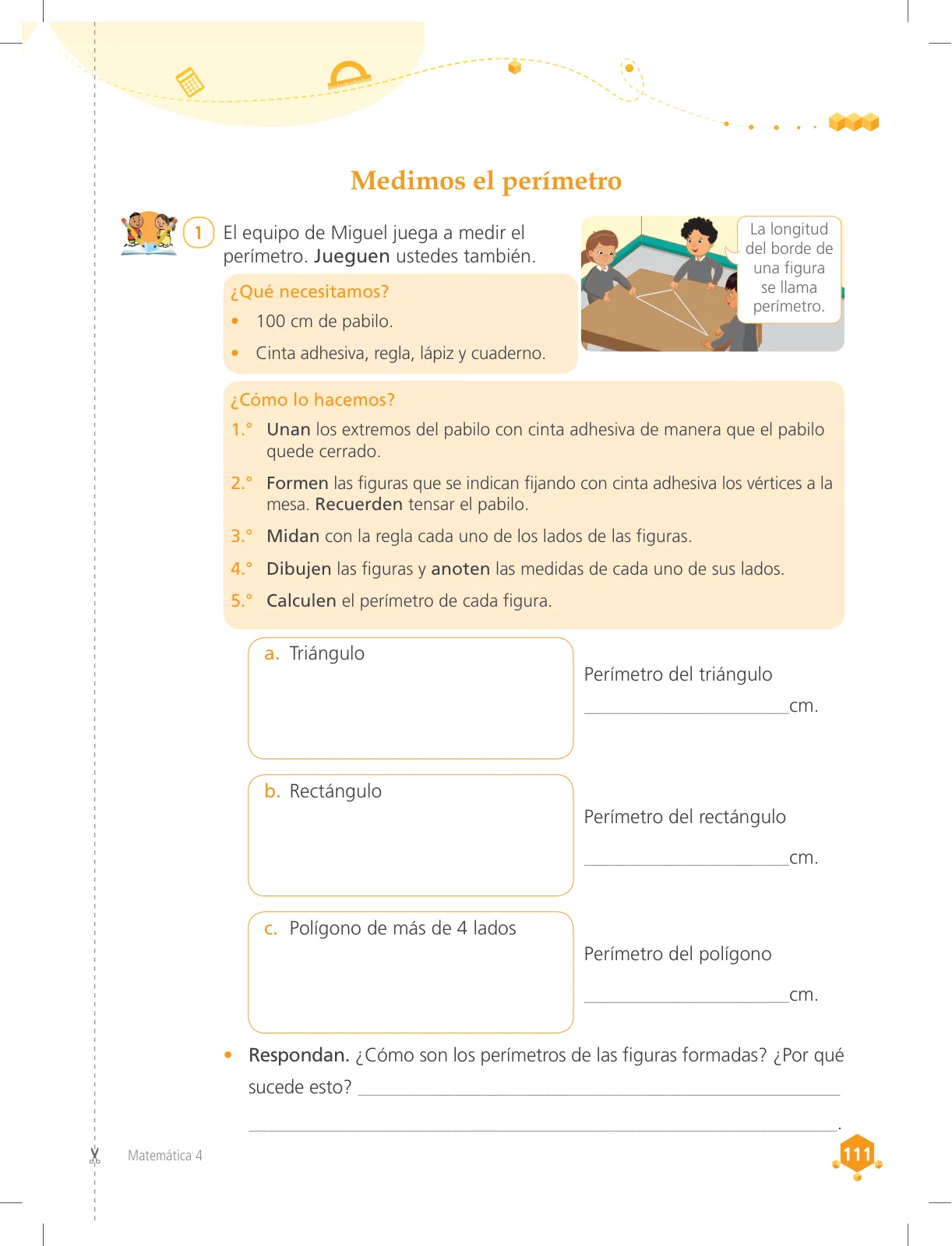Miniatura página 111 de Matemática 4 : cuaderno de trabajo para cuarto grado de Educación Primaria 2018 · 2018