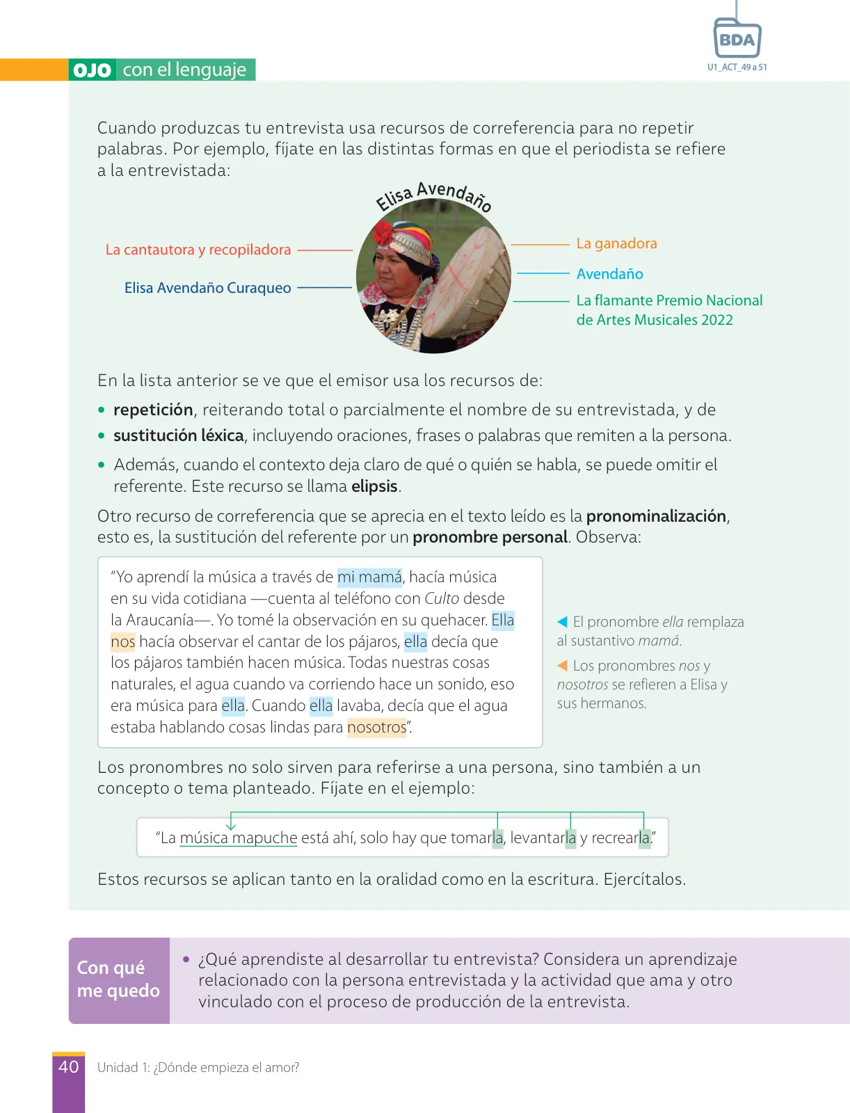 Página 42 de Lengua y Literatura – Octavo Básico | Texto del Estudiante MINEDUC – Descargar PDF · 2024