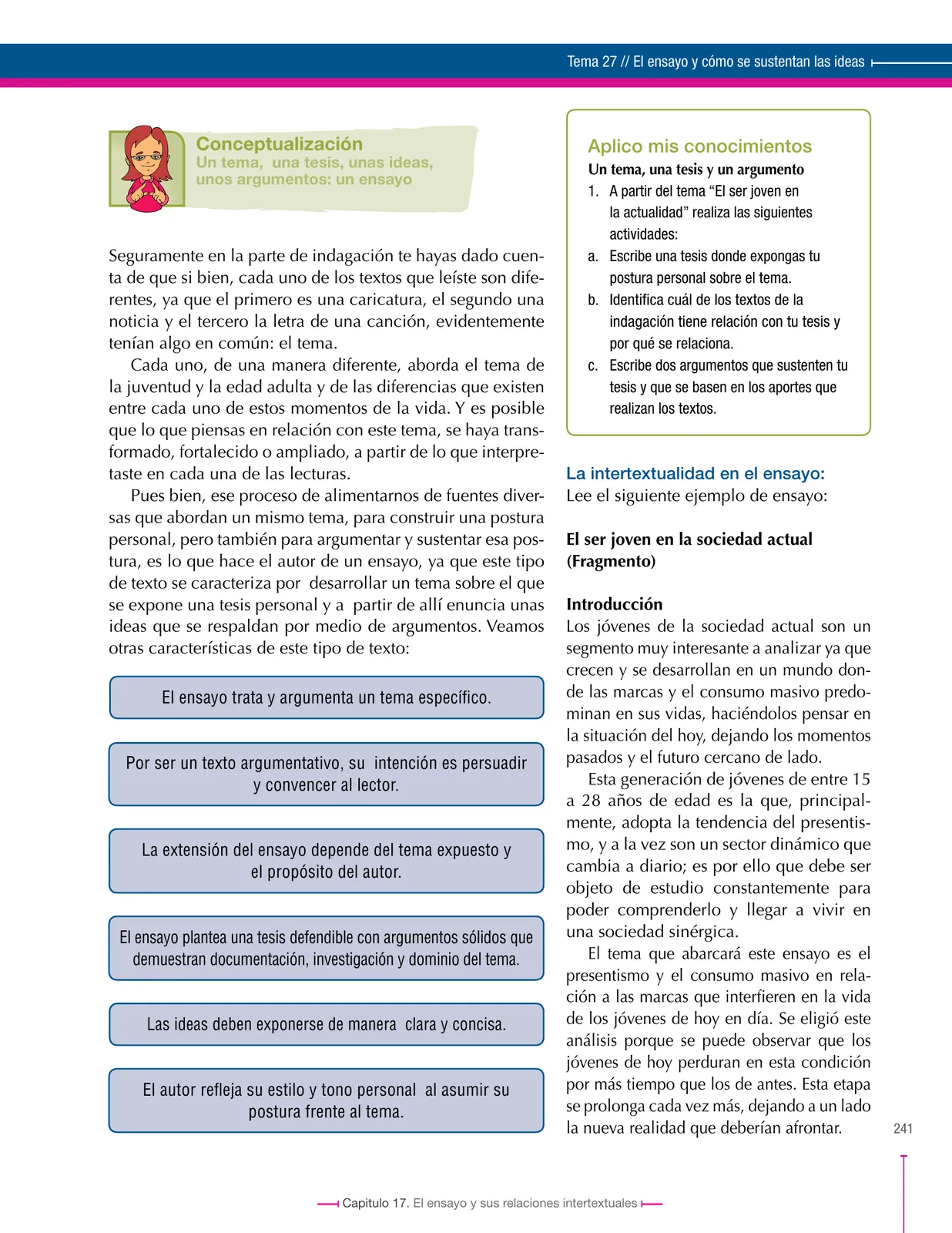 Página 241 de Lenguaje 9° · Secundaria Activa