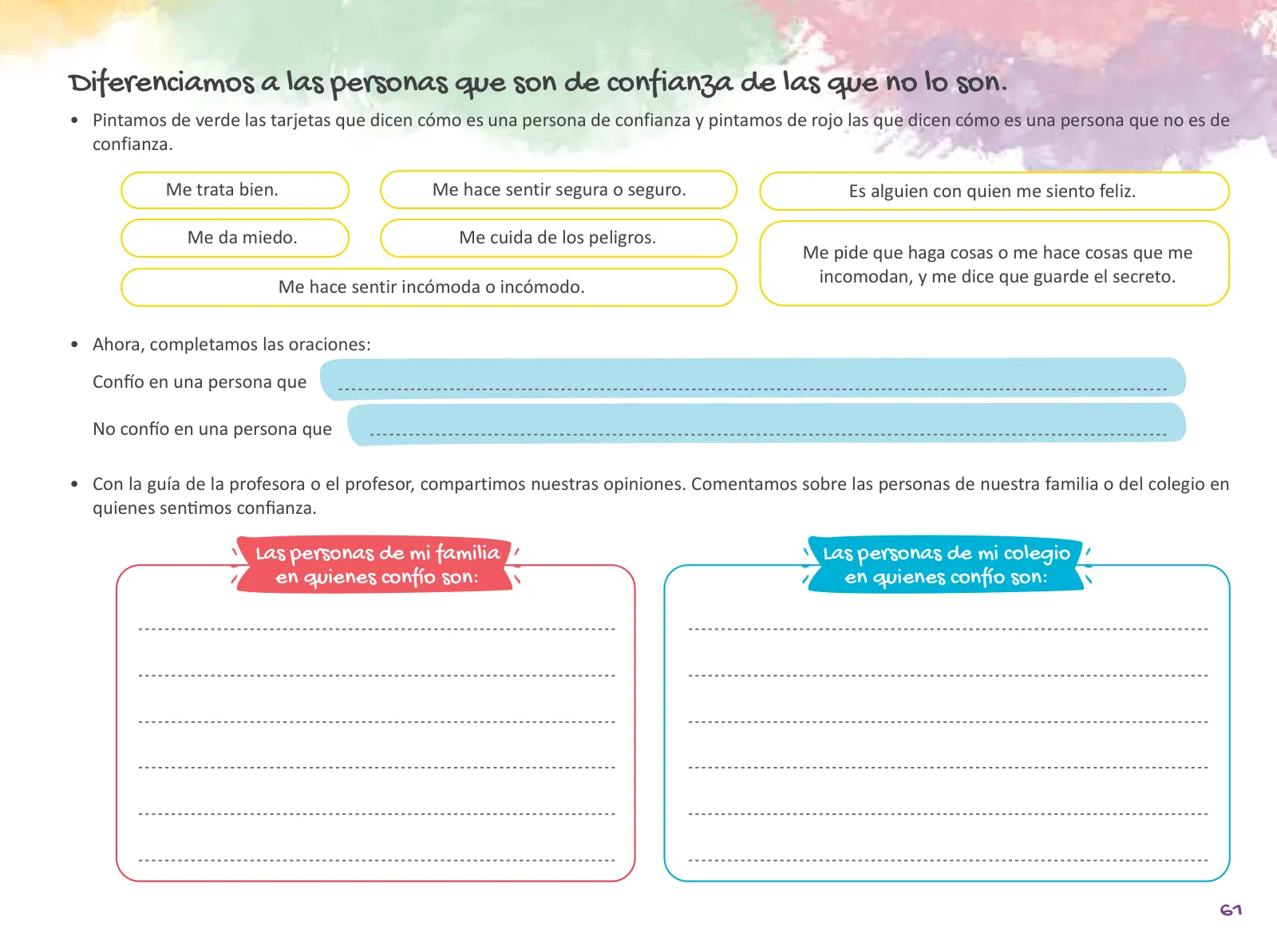 Página 63 de Cuadernillo de Tutoría 4 : cuarto grado de Educación Primaria · 2021